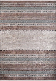 Braunbeiger geometrischer antiker Art Deco Teppich