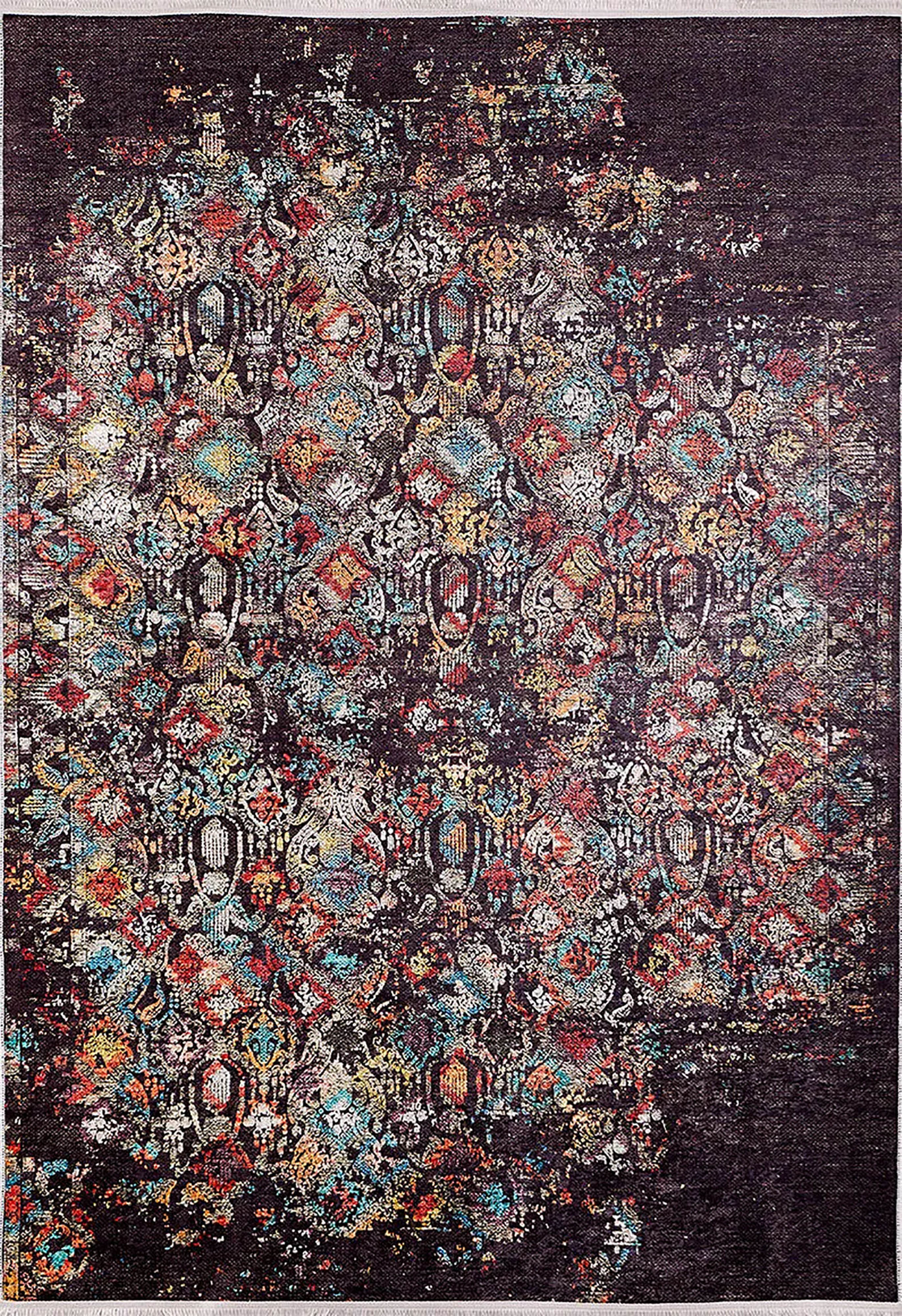 Kahverengi Modern Boho Geometrik Halı - Pera Halı