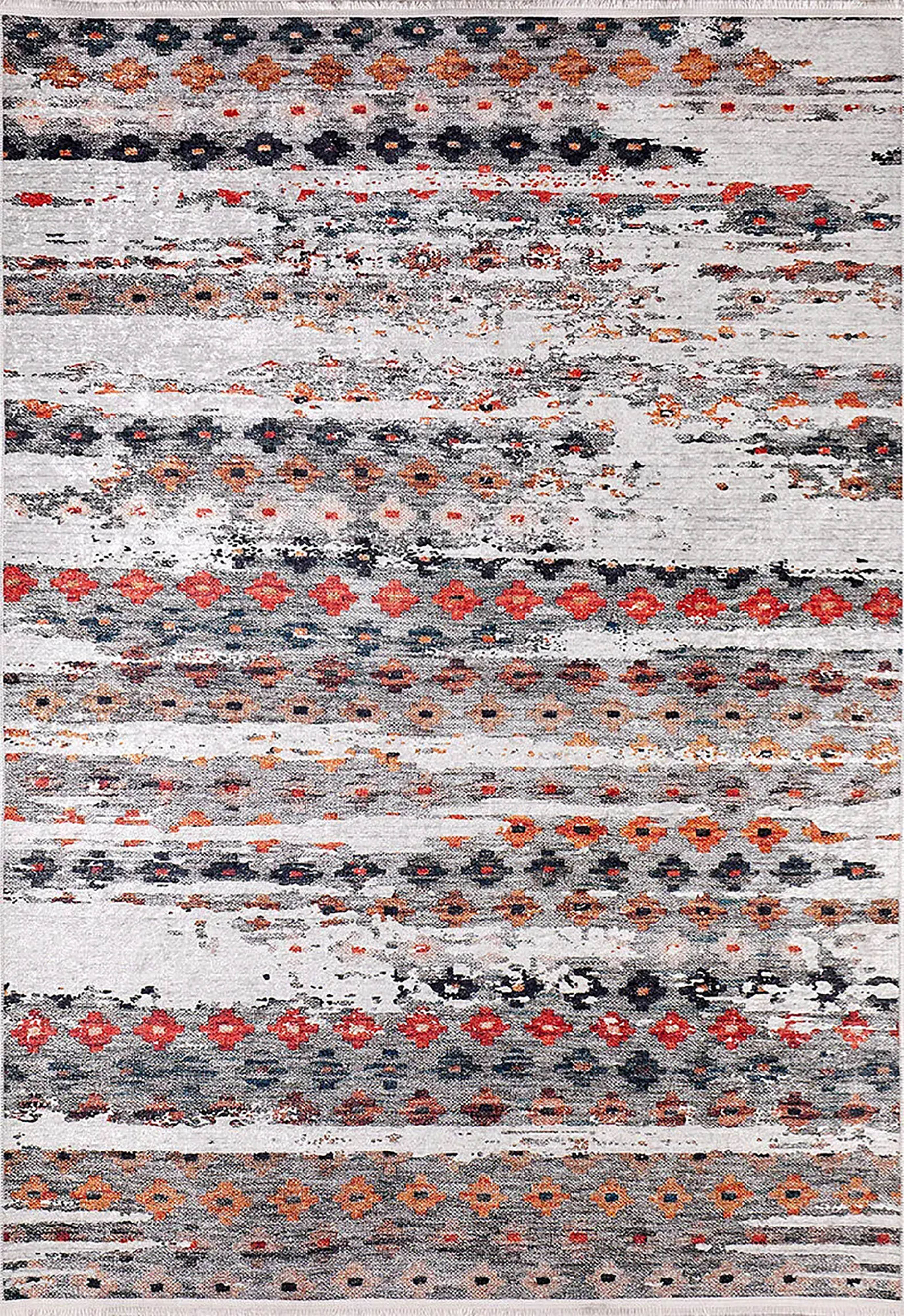 Çok Renkli Çiçek Desenli Kilim Halı - Pera Halı
