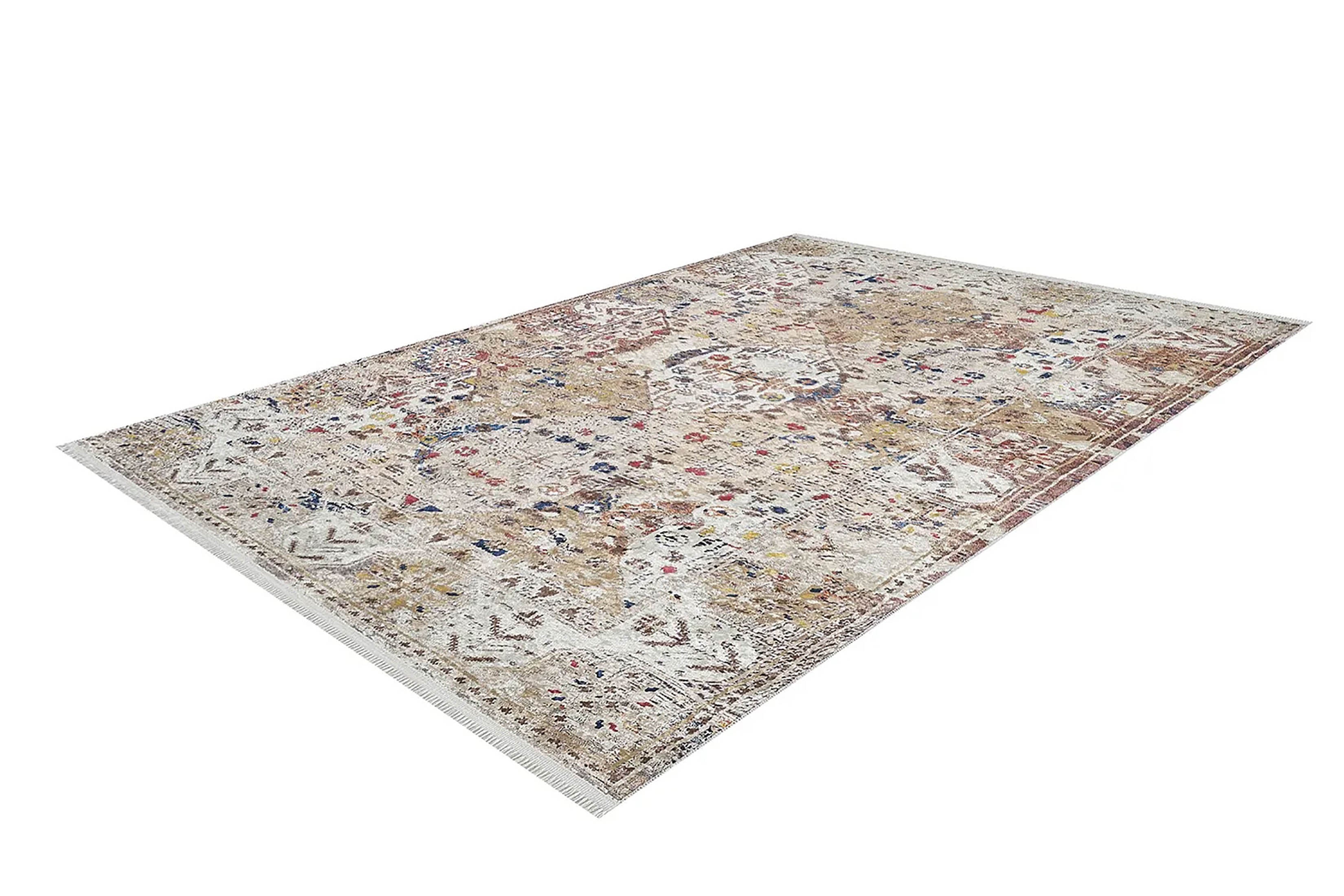 Pembe Bej Bohem Modern Kilim Halı - Pera Halı