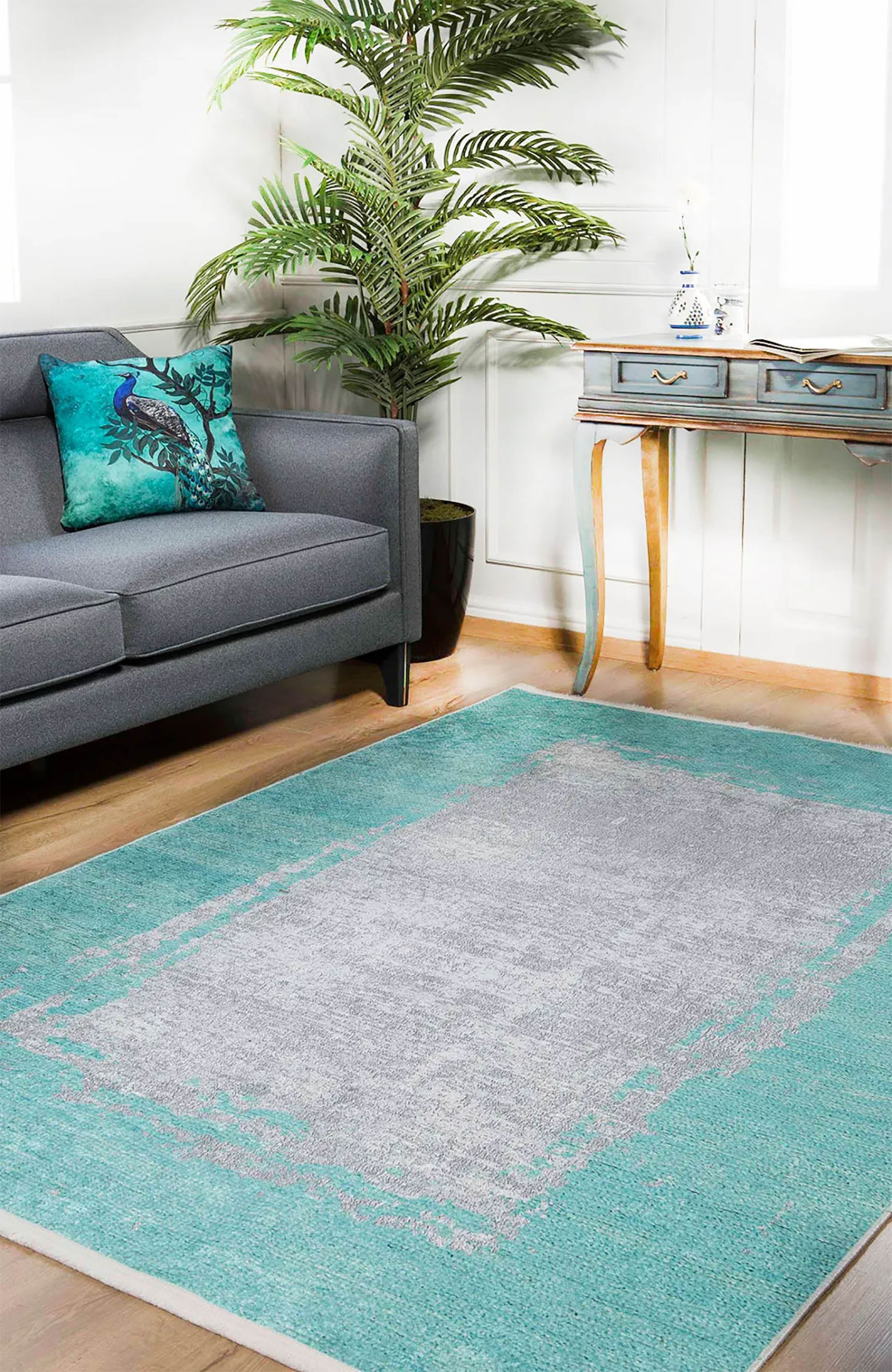 Braunbeiger geometrischer antiker Art Deco Teppich