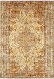 Braunbeiger geometrischer antiker Art Deco Teppich