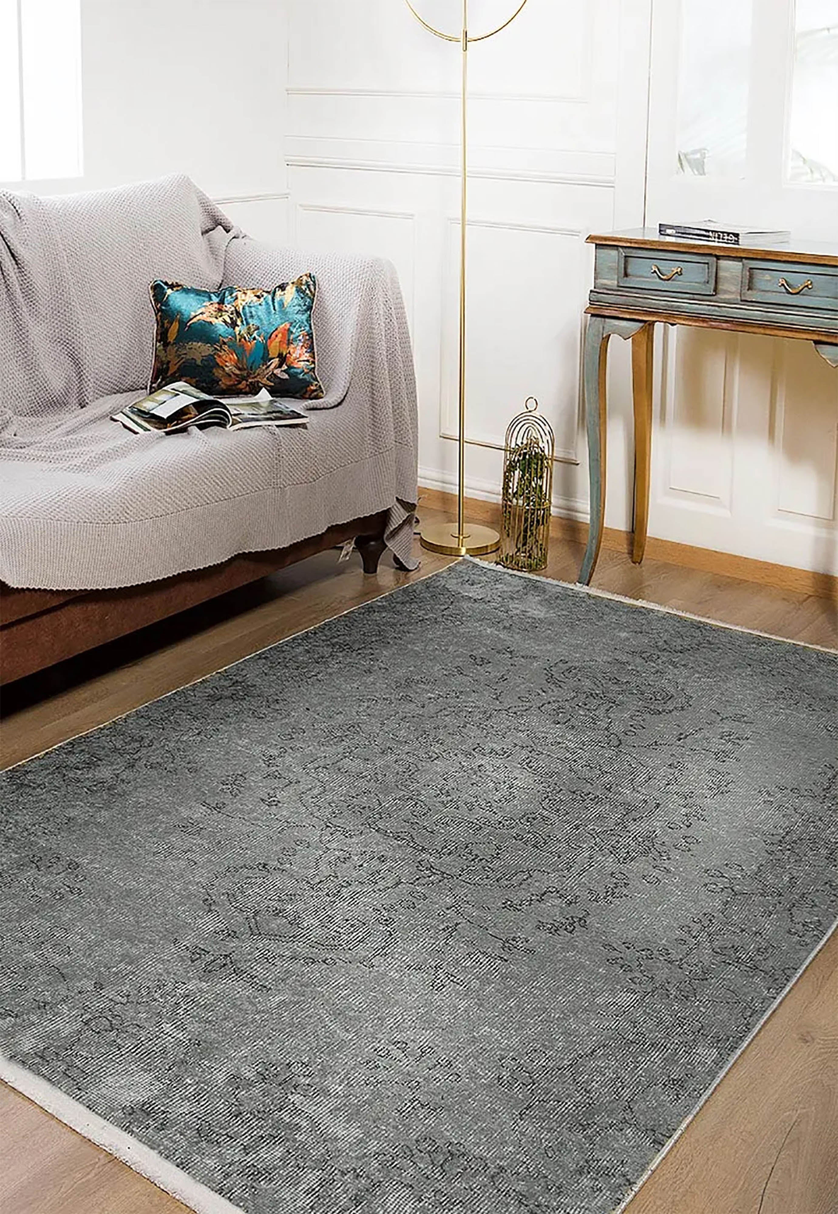 Braunbeiger geometrischer antiker Art Deco Teppich