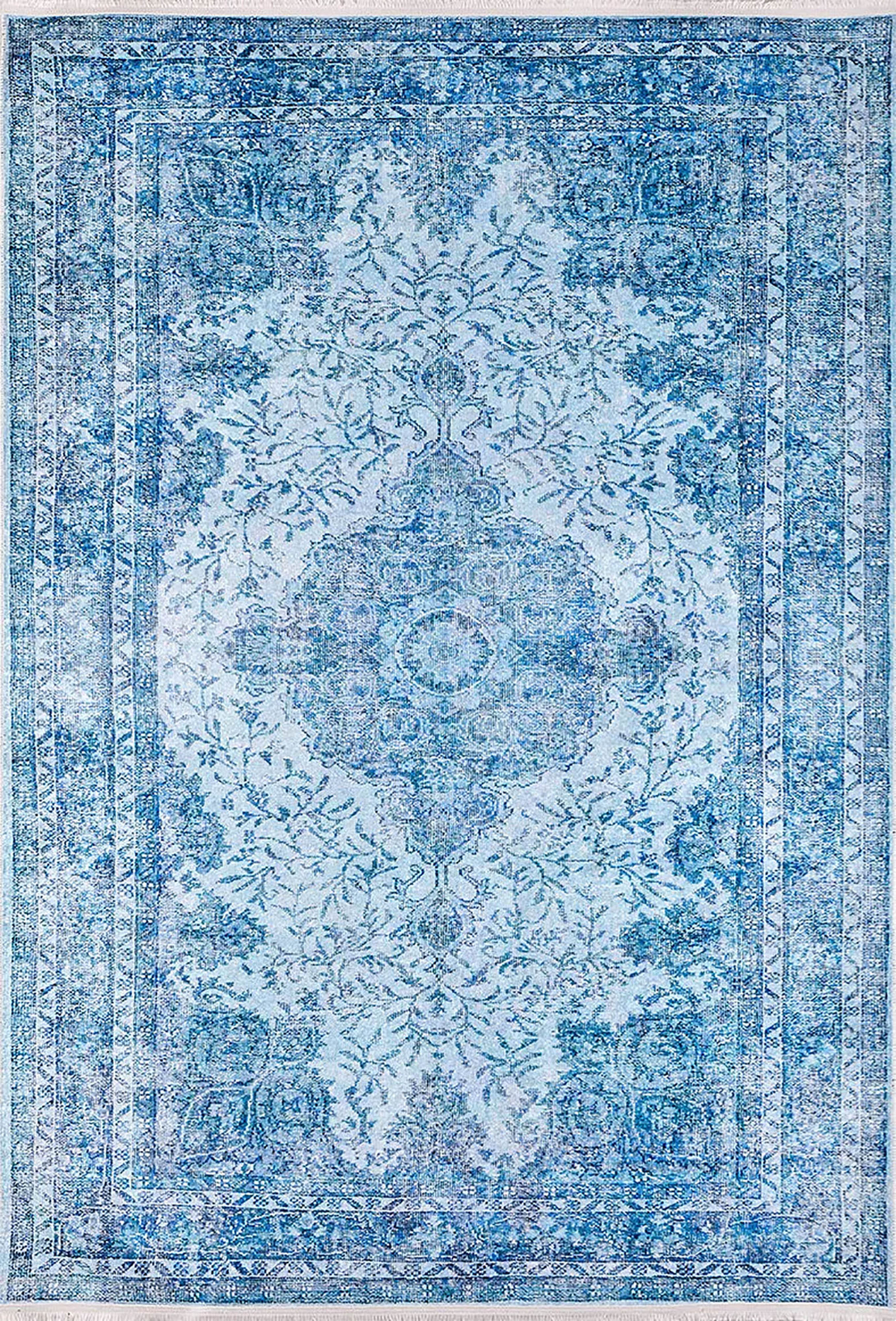 Eskitme Vintage Mavi Halı - Pera Halı