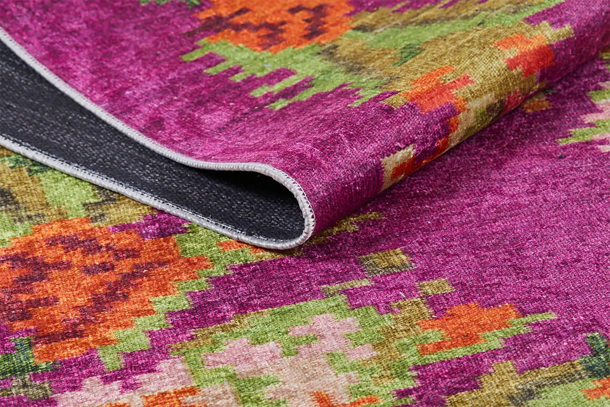 Karabağ Dekoratif Bohem Çiçekli Kilim Halı - Pera Halı