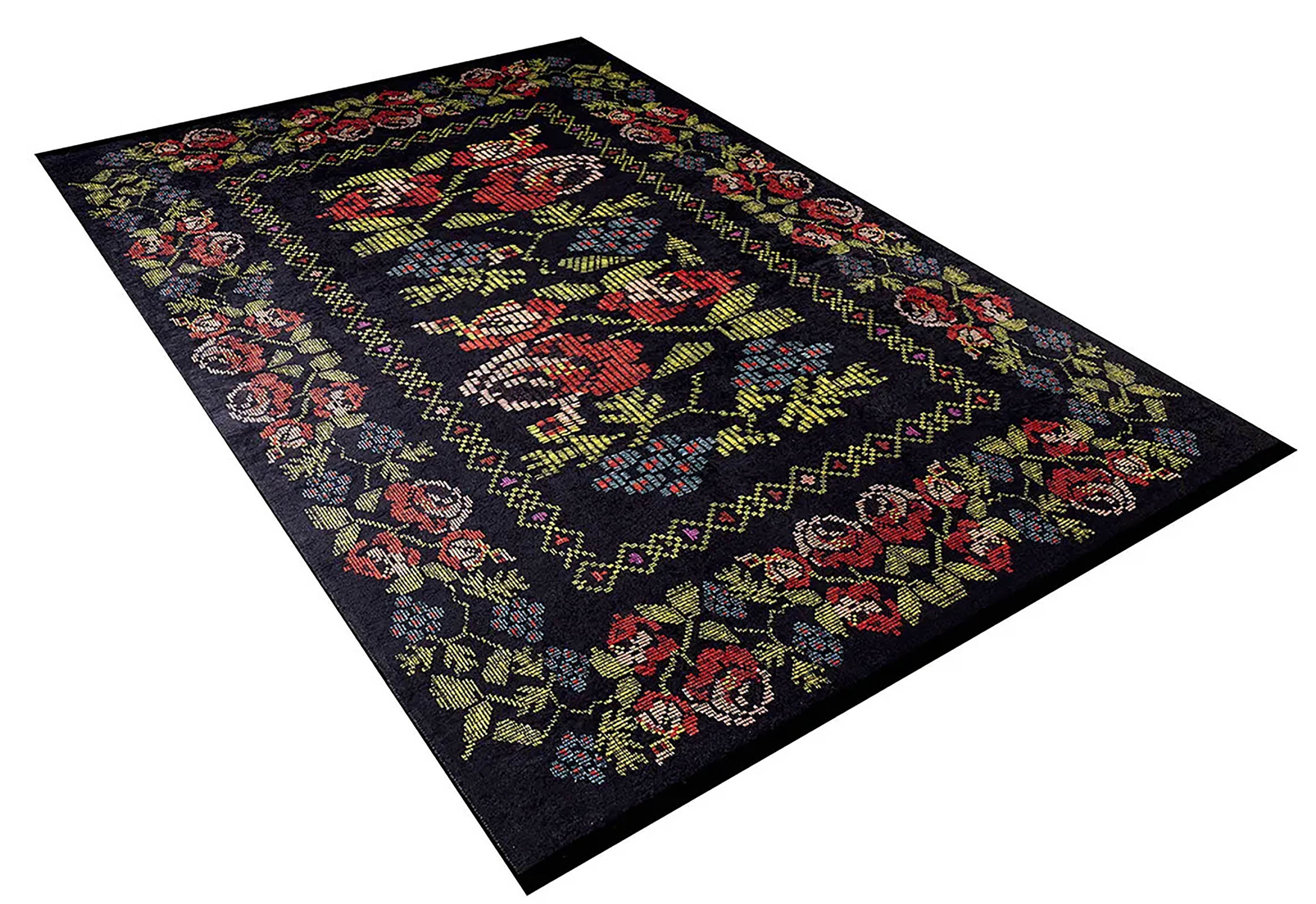 Braunbeiger geometrischer antiker Art Deco Teppich