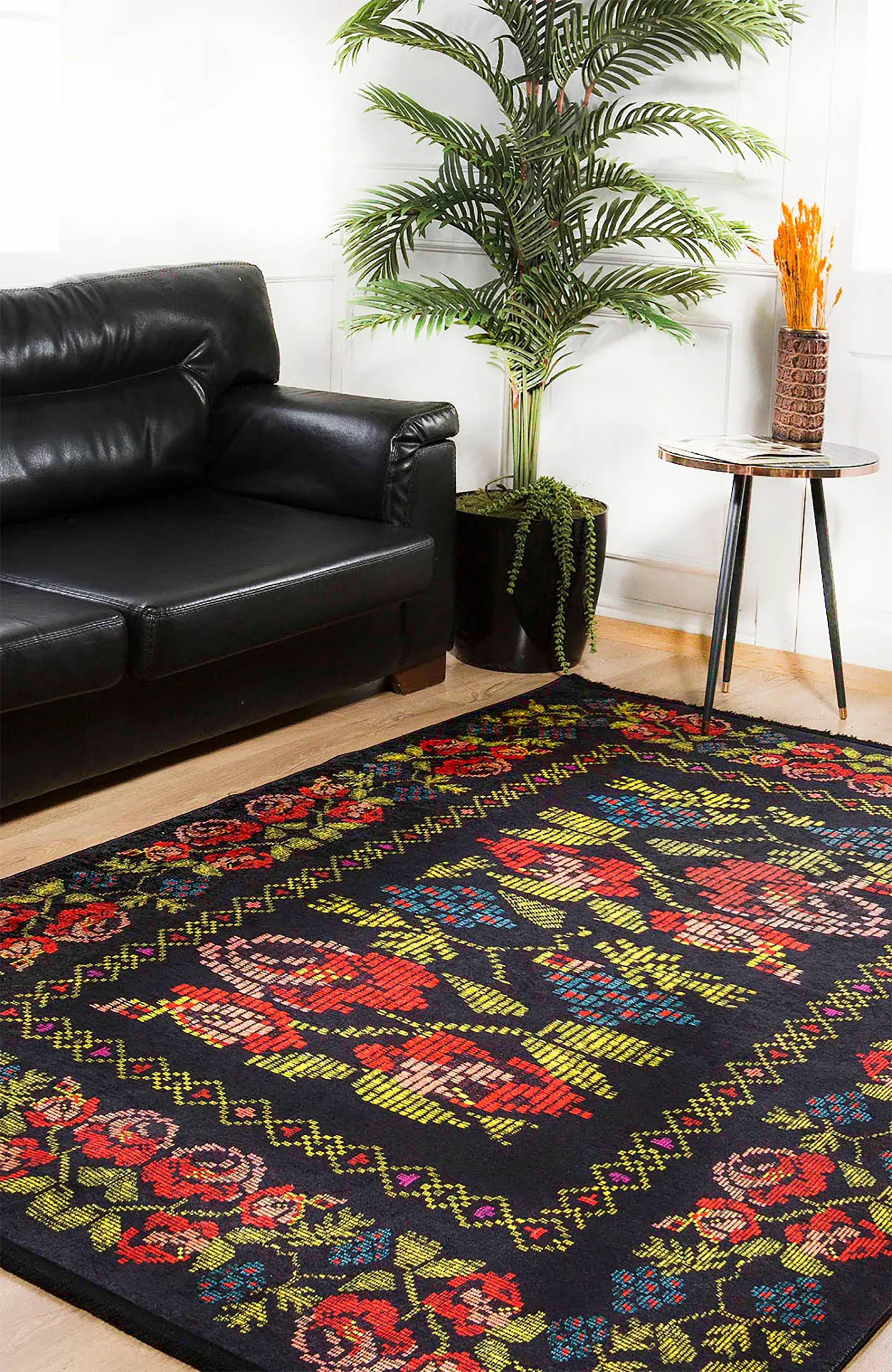 Braunbeiger geometrischer antiker Art Deco Teppich
