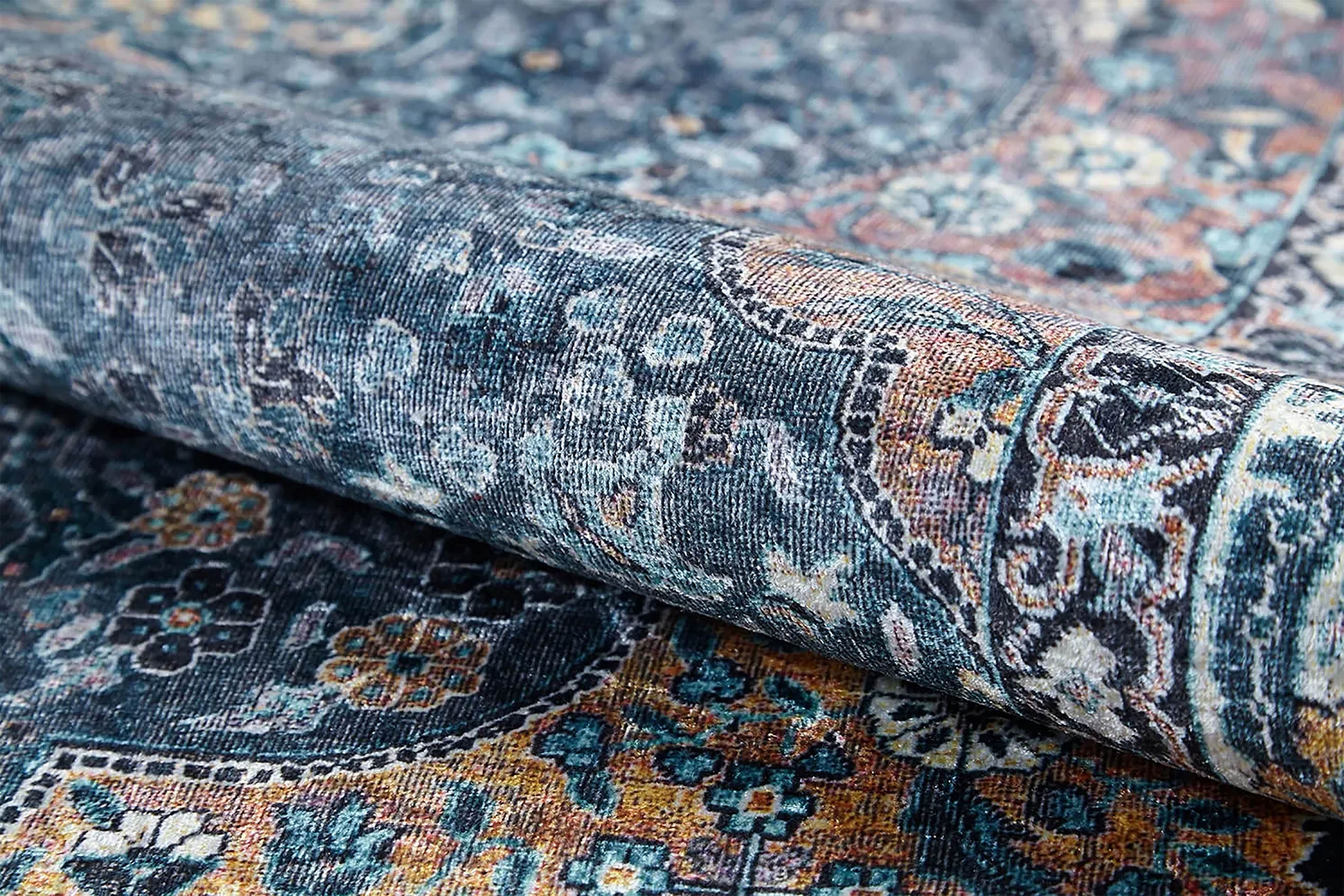 Madalyon Desenli Bej Geleneksel Oryantal Doğu Halısı - Pera Halı
