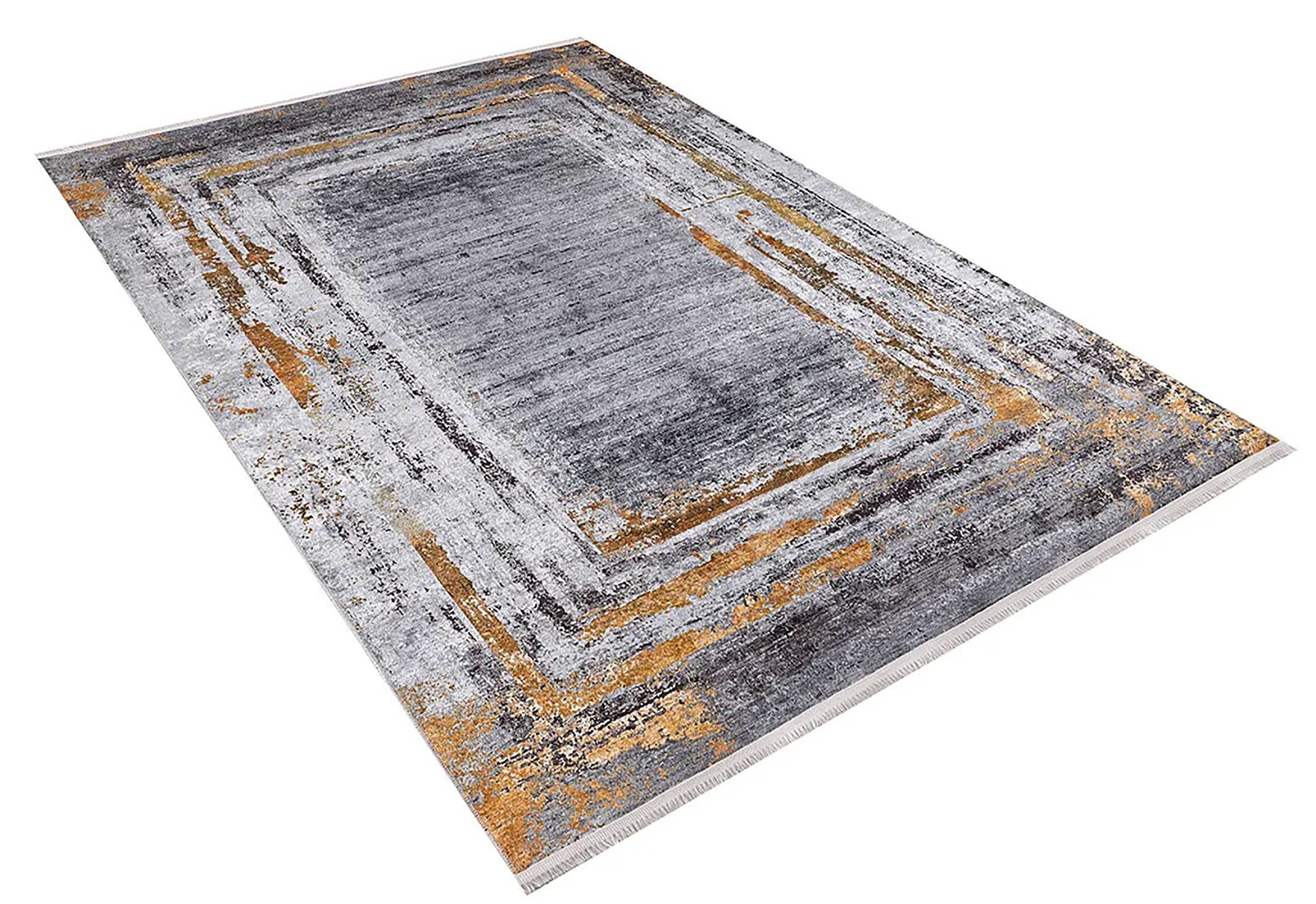 Braunbeiger geometrischer antiker Art Deco Teppich