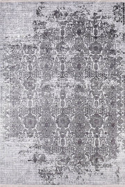 Brown Beige Geometric Antique Art Deco Rug