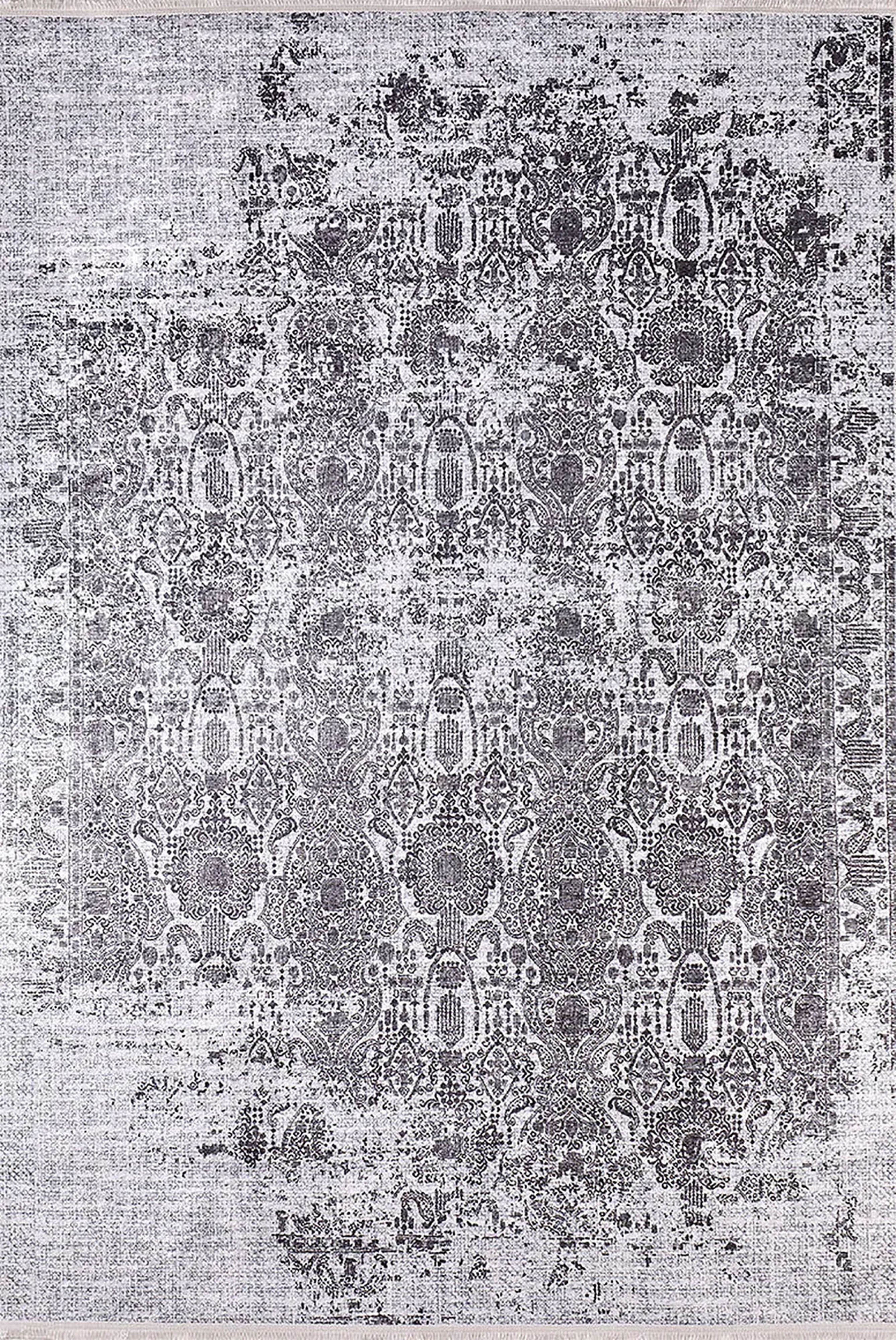 Brown Beige Geometric Antique Art Deco Rug