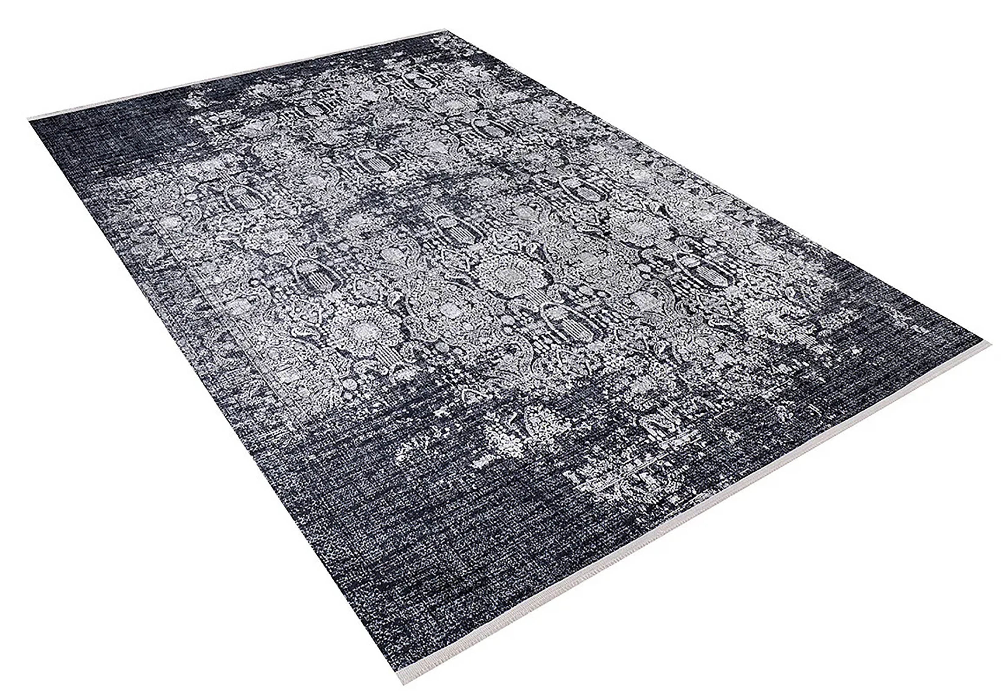 Brown Beige Geometric Antique Art Deco Rug