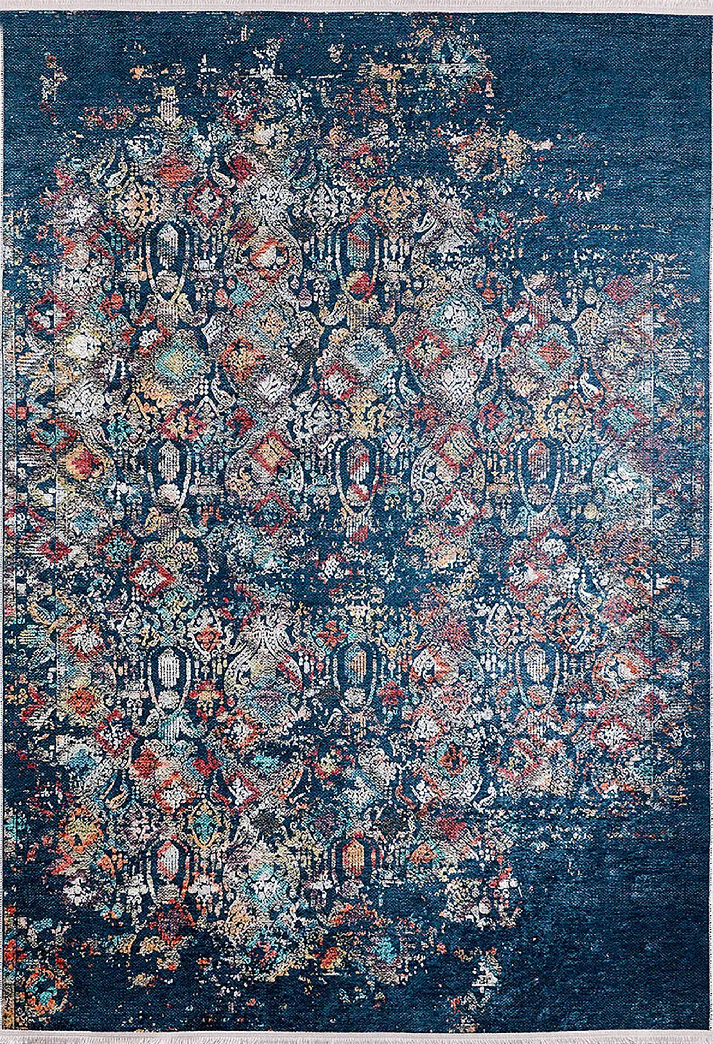 Brown Beige Geometric Antique Art Deco Rug