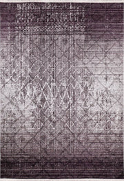 Brown Beige Geometric Antique Art Deco Rug