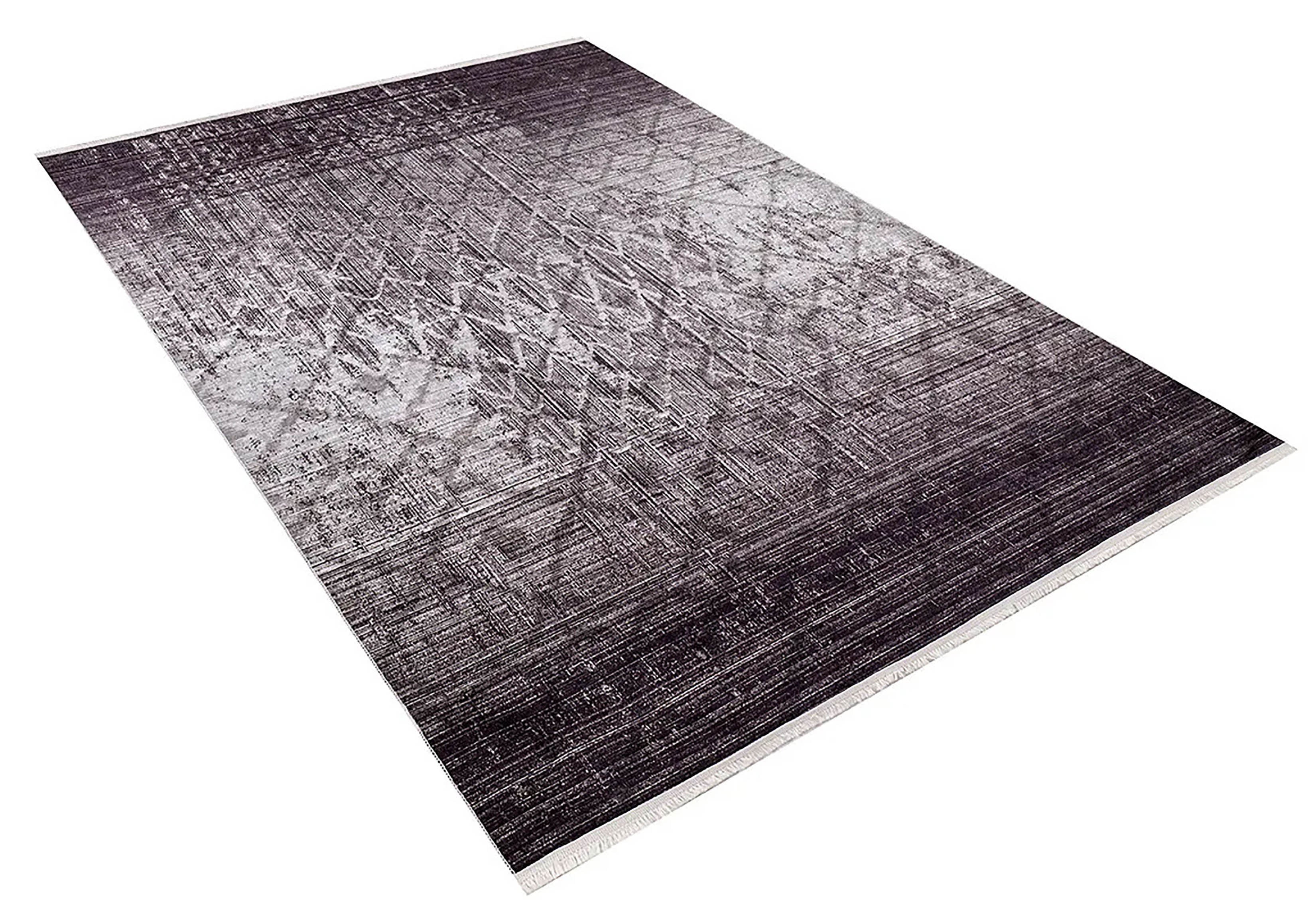 Brown Beige Geometric Antique Art Deco Rug