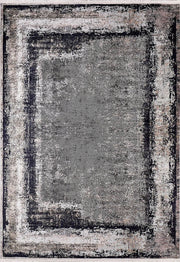 Brown Beige Geometric Antique Art Deco Rug