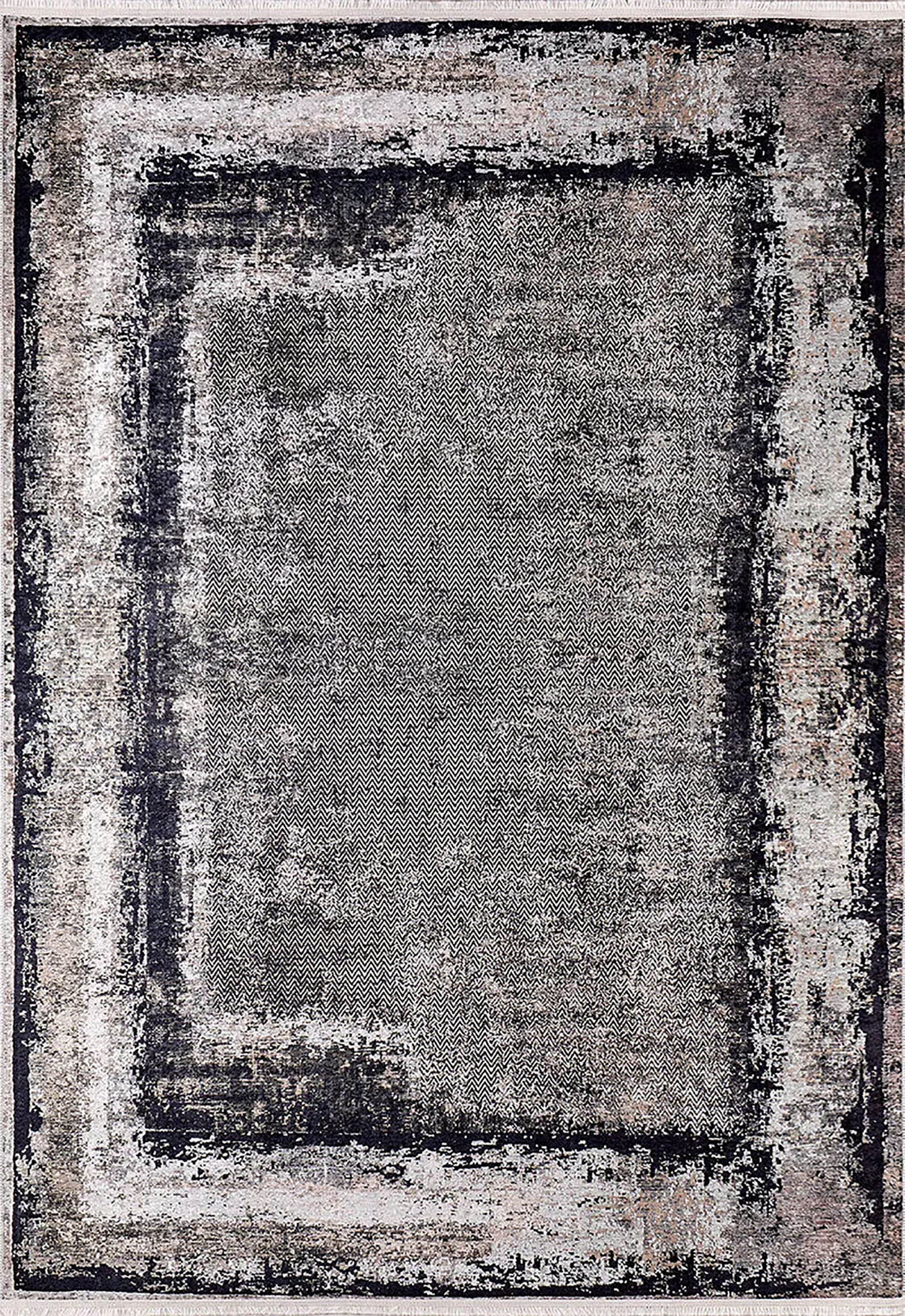 Brown Beige Geometric Antique Art Deco Rug