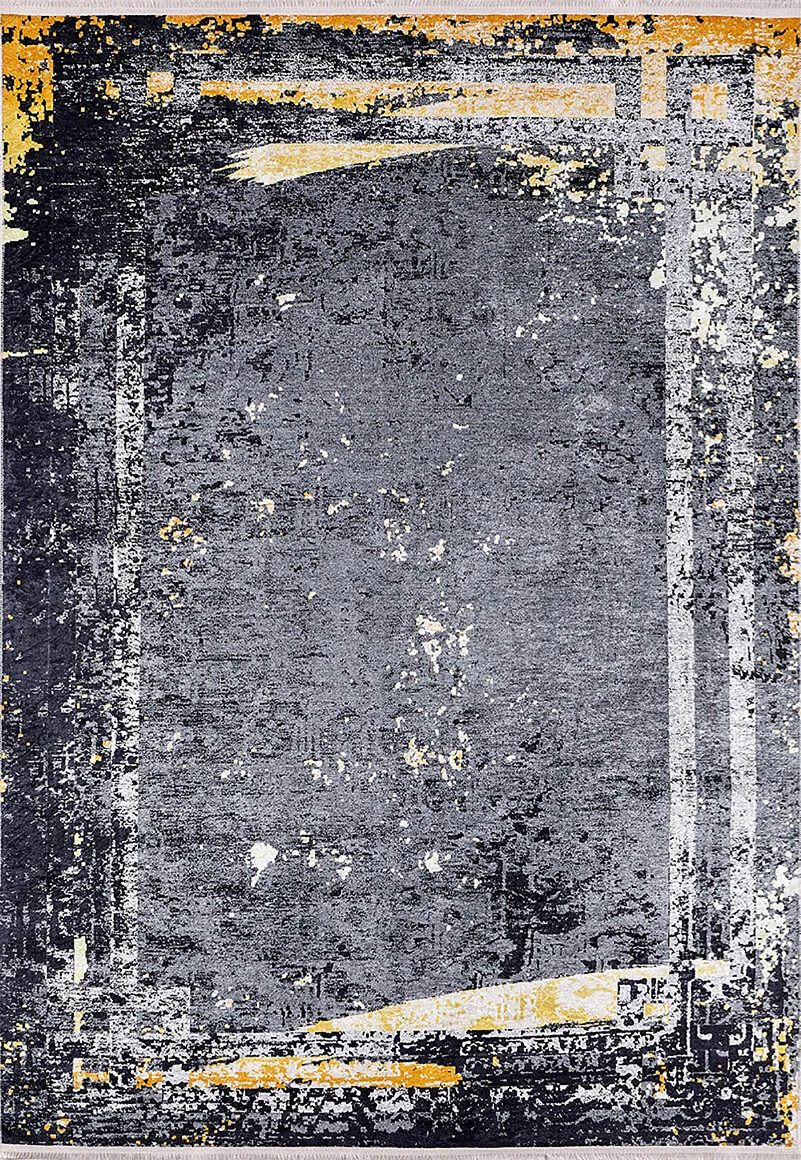 Brown Beige Geometric Antique Art Deco Rug