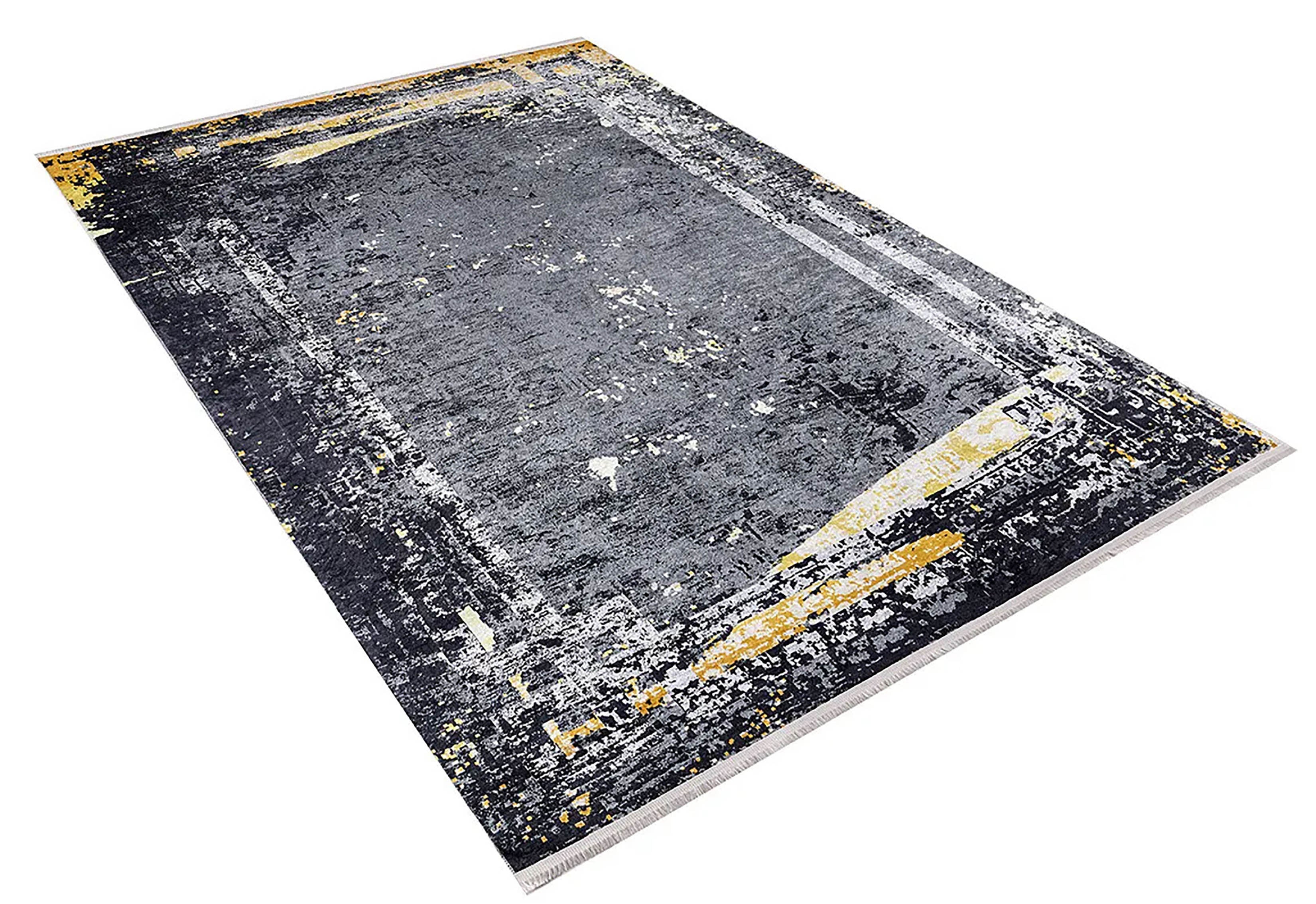Brown Beige Geometric Antique Art Deco Rug
