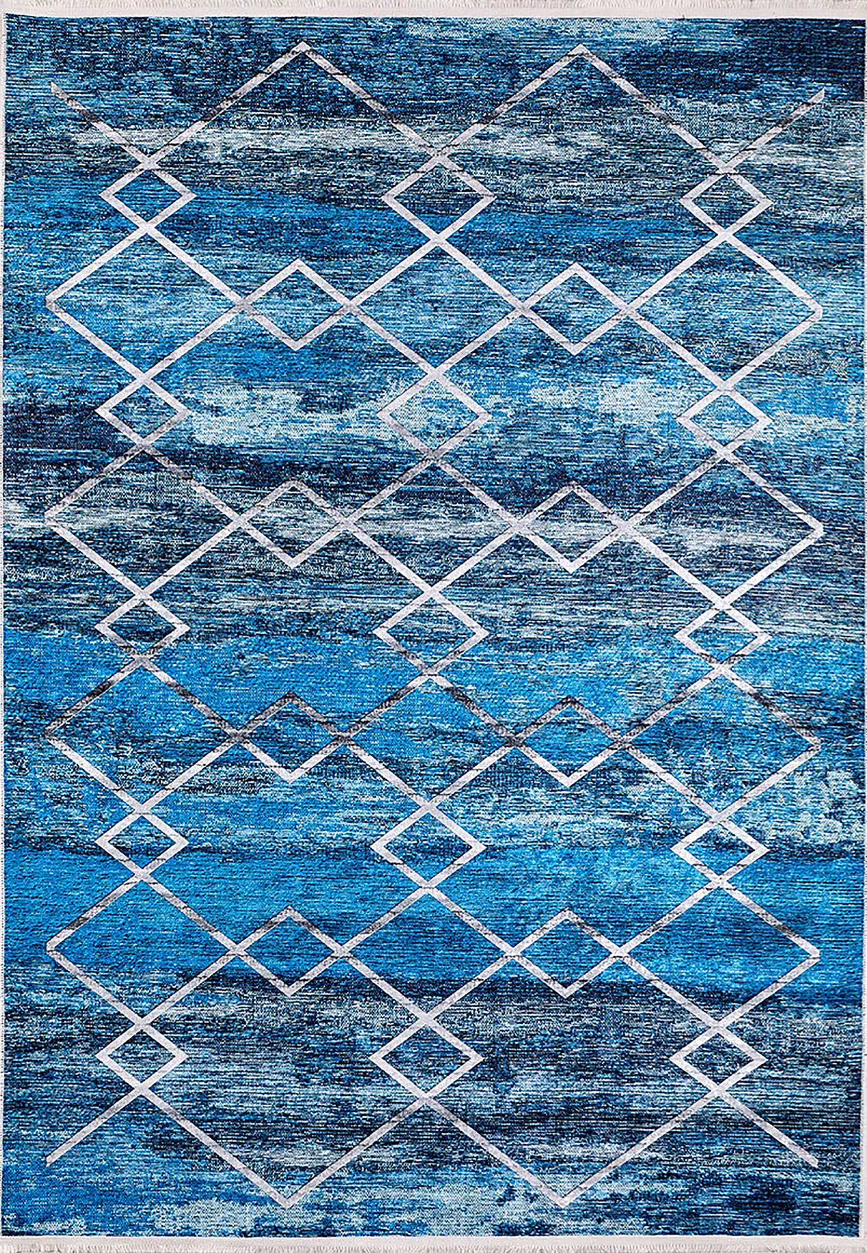 Brown Beige Geometric Antique Art Deco Rug