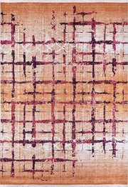 Braunbeiger geometrischer antiker Art Deco Teppich