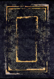 Braunbeiger geometrischer antiker Art Deco Teppich