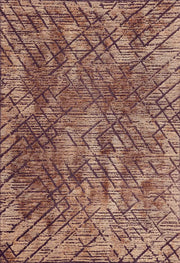 Braunbeiger geometrischer antiker Art Deco Teppich