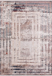 Braunbeiger geometrischer antiker Art Deco Teppich