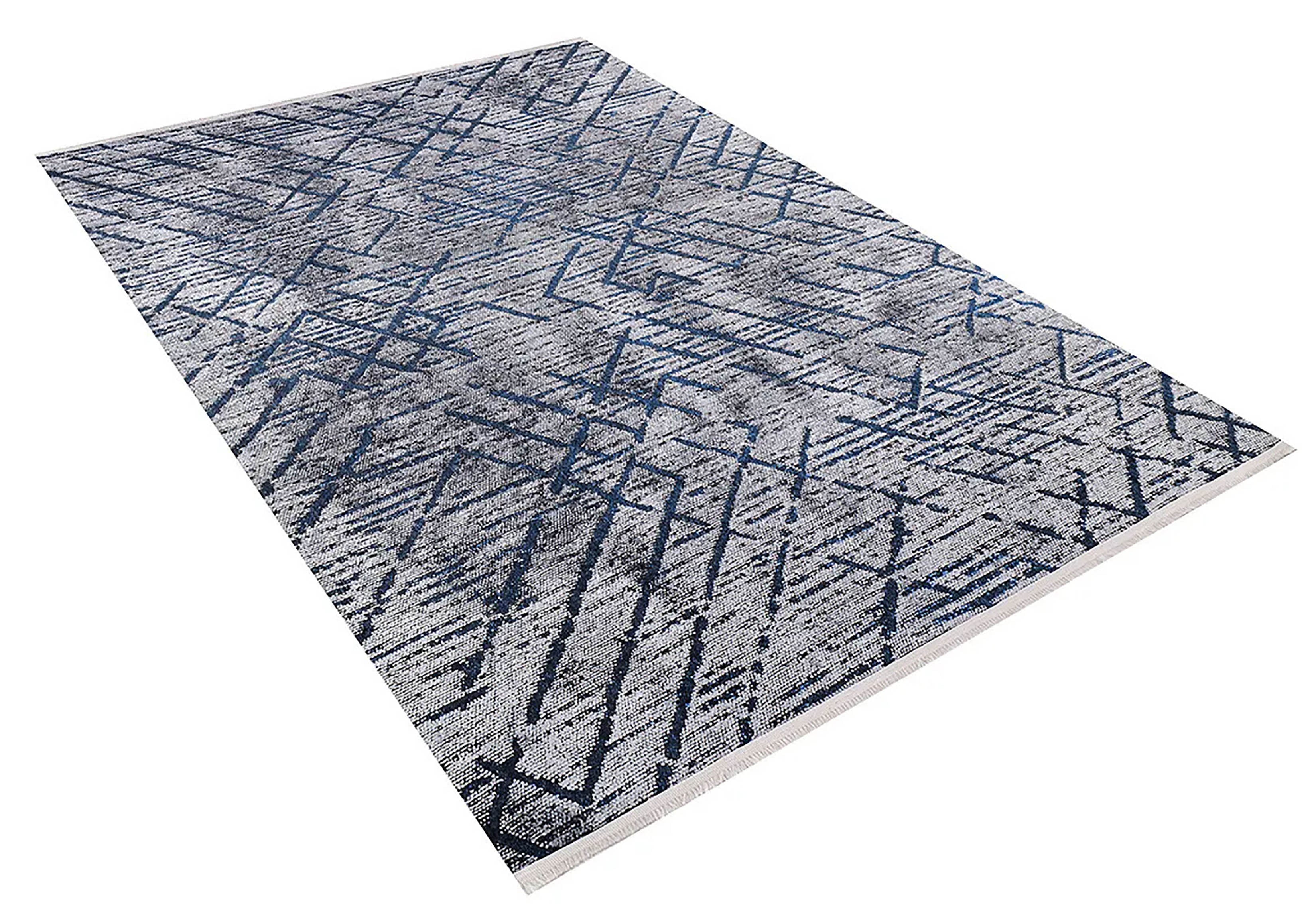 Braunbeiger geometrischer antiker Art Deco Teppich
