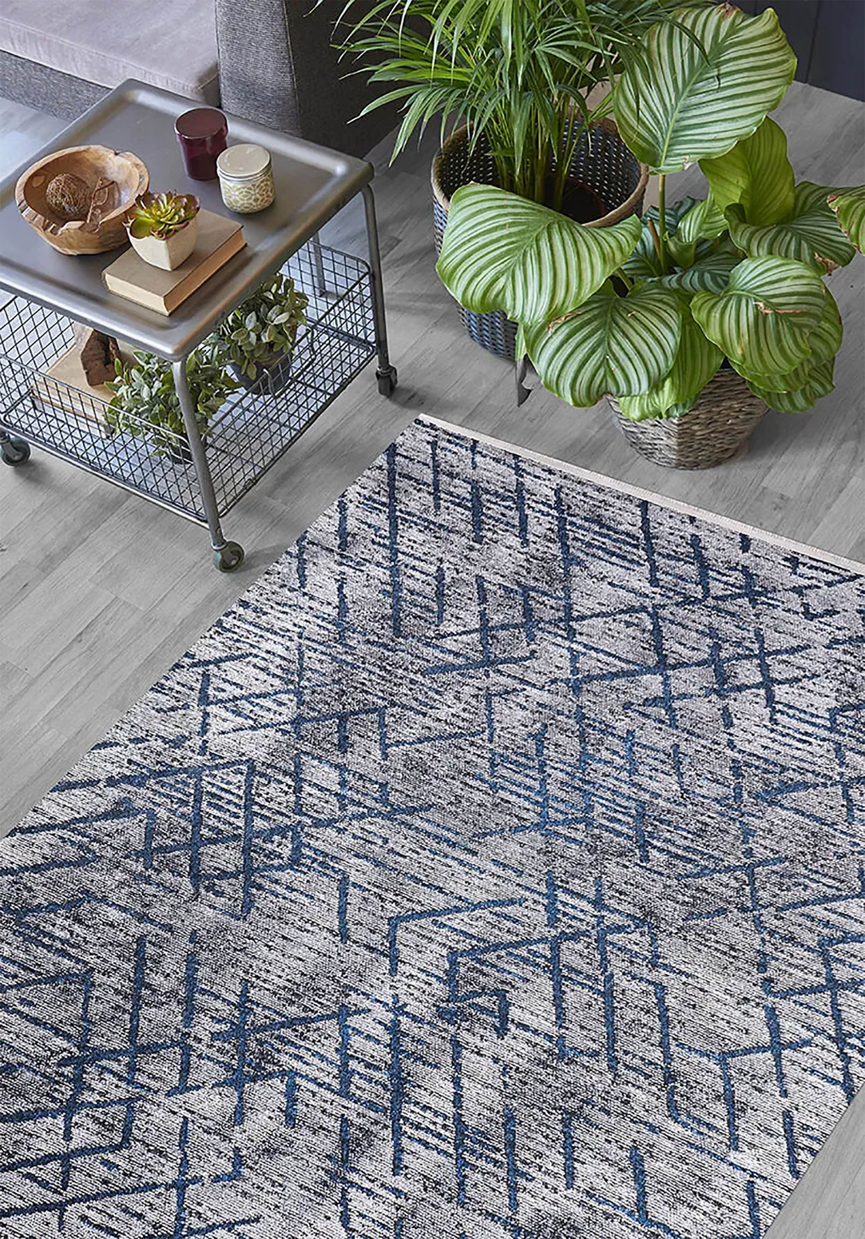 Braunbeiger geometrischer antiker Art Deco Teppich