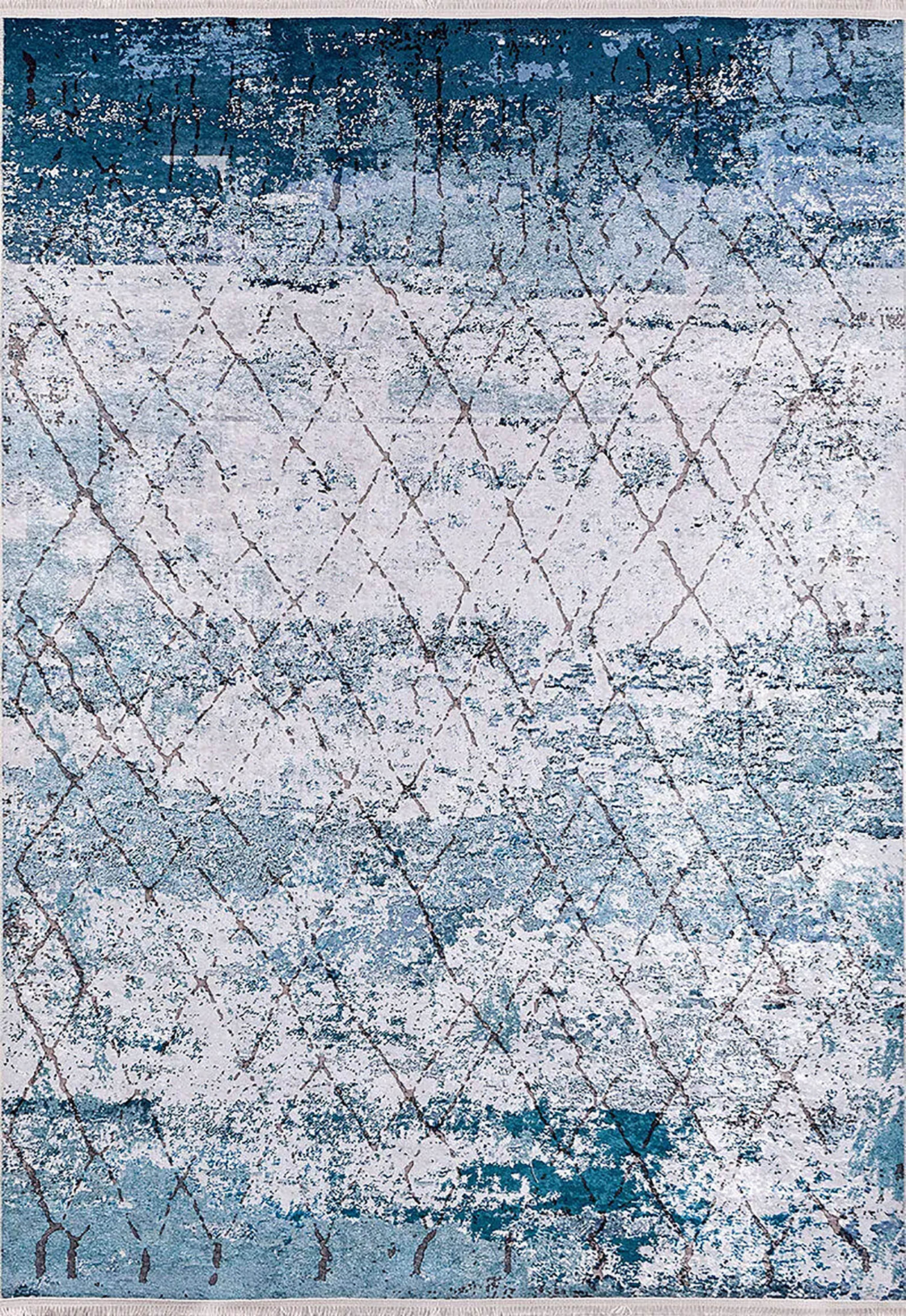 Braunbeiger geometrischer antiker Art Deco Teppich
