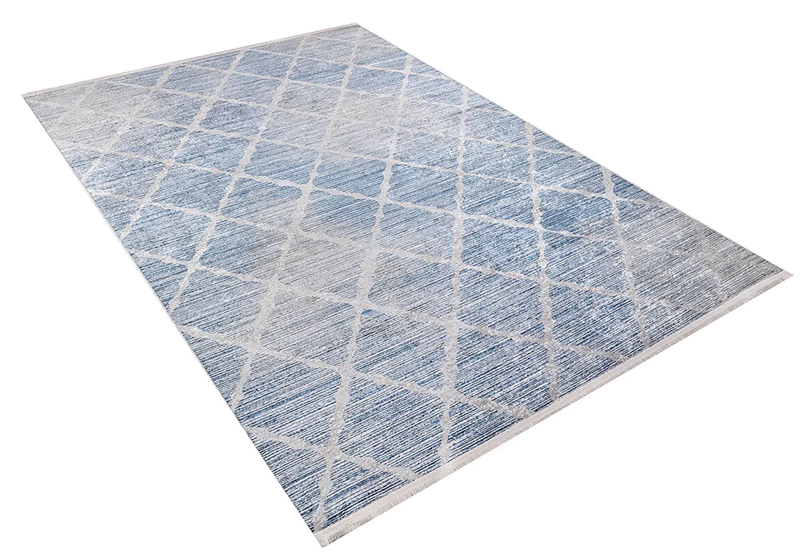 Brown Beige Geometric Antique Art Deco Rug