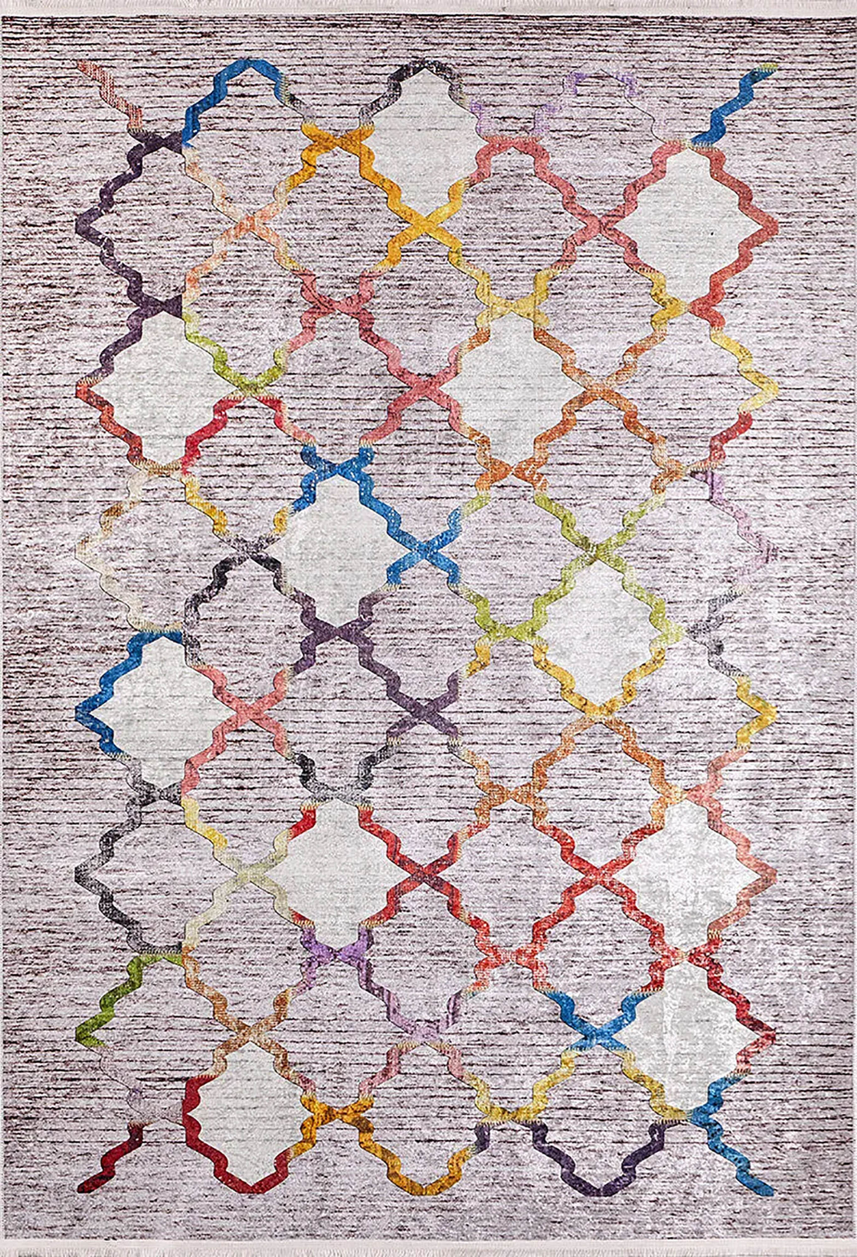 Renkli Geometrik Halı - Pera Halı
