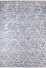 Fas Gri Geometrik Modern Halı - Pera Halı