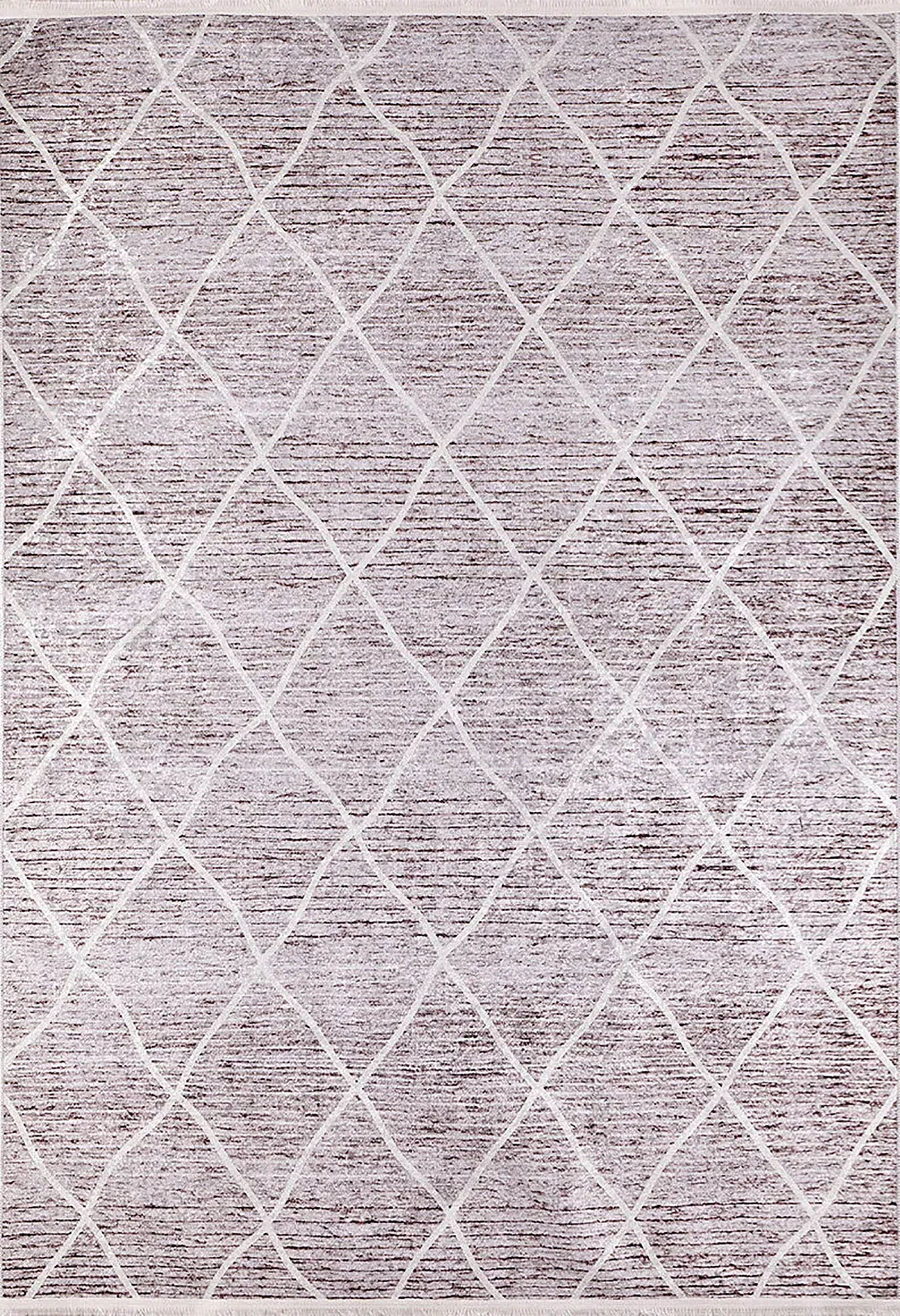 Brown Beige Geometric Antique Art Deco Rug