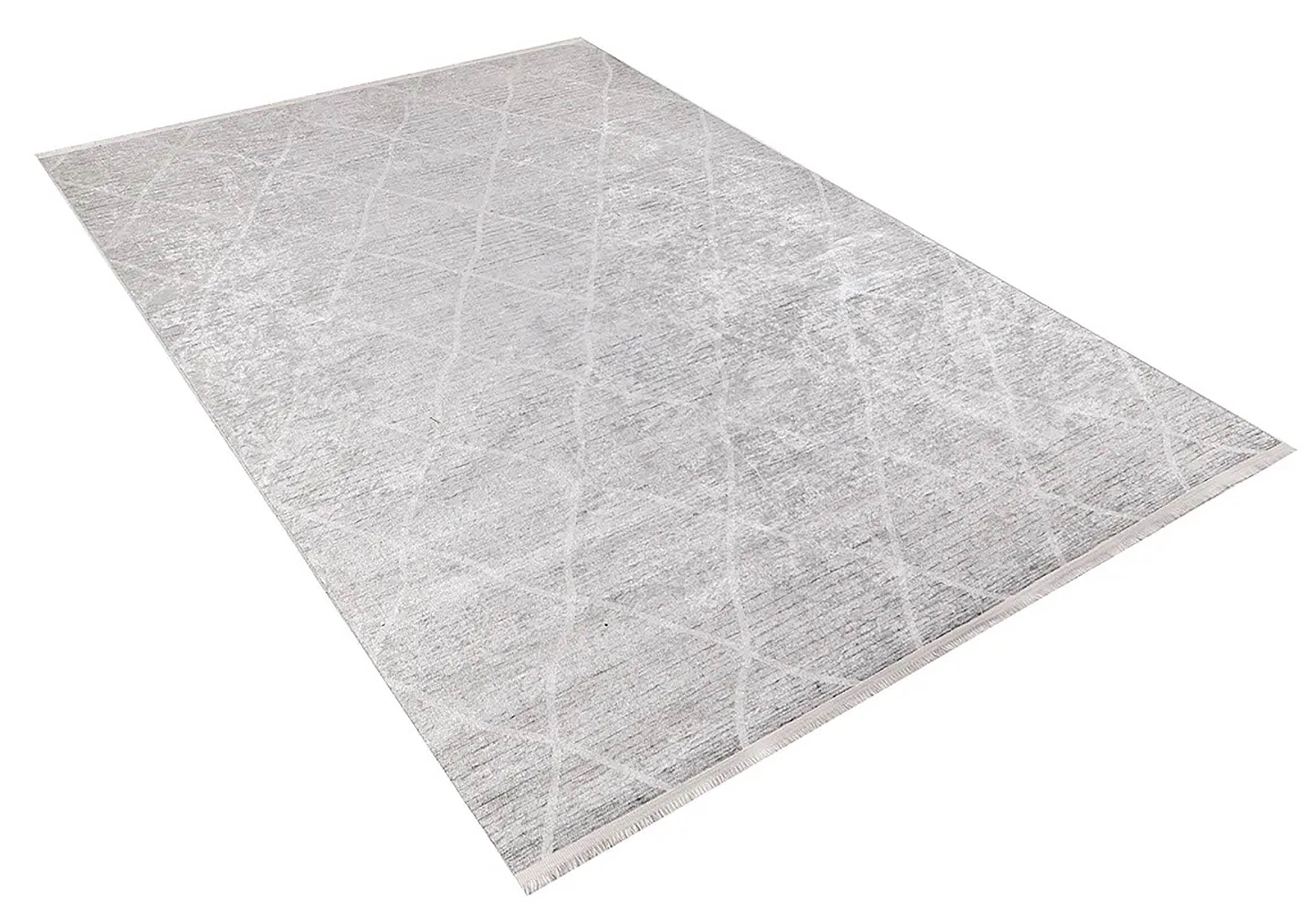 Fas Krem Geometrik Modern Halı - Pera Halı