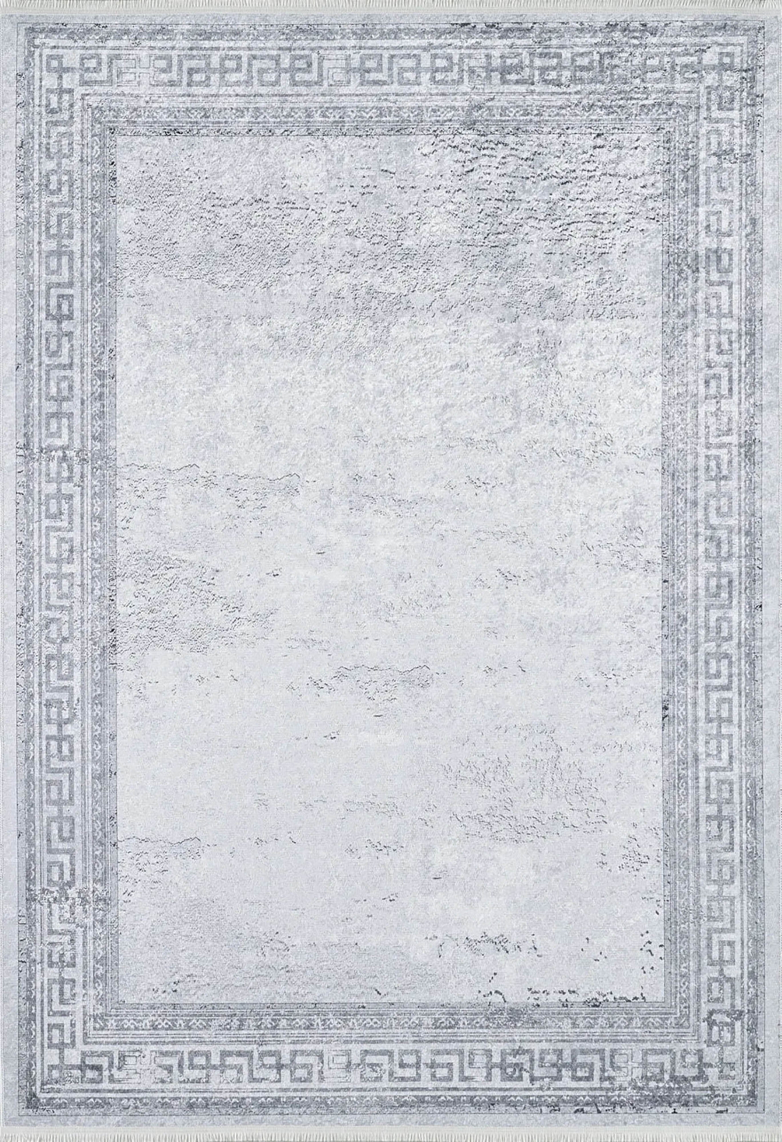 Mermer Desenli Gri Kenarlı Halı - Pera Halı