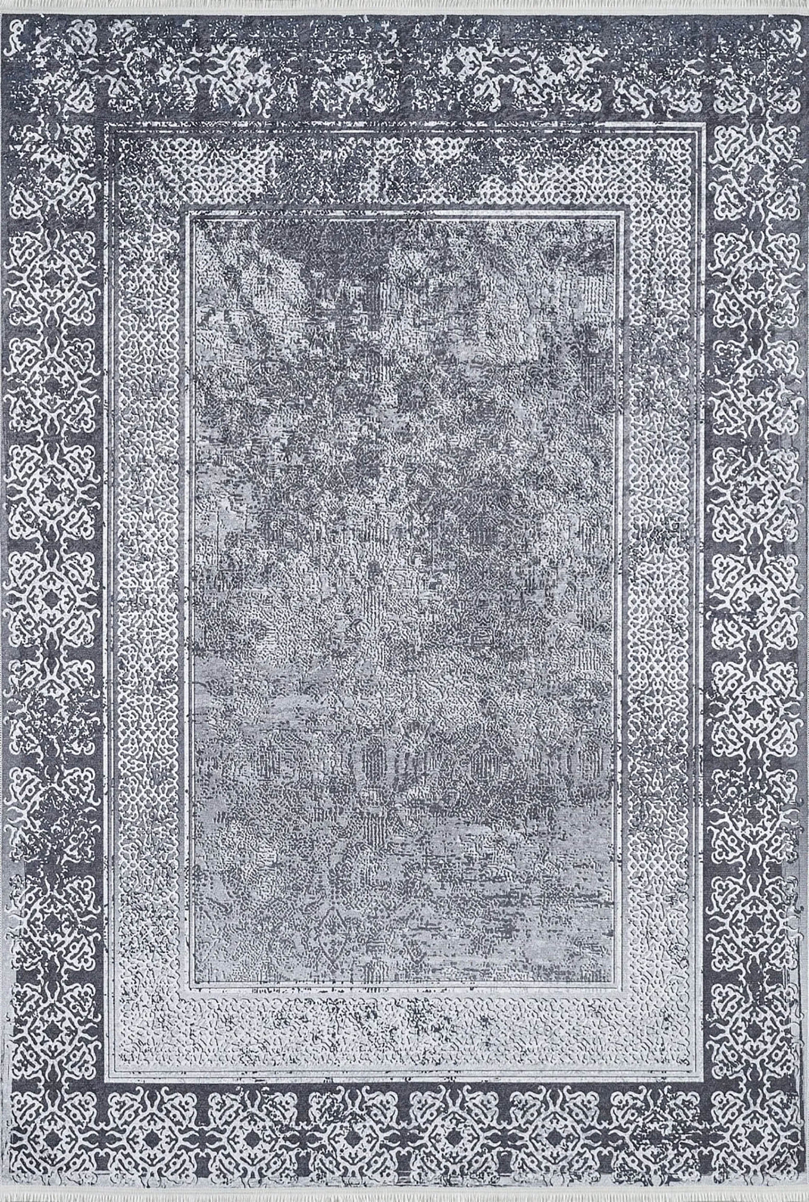 Geometrischer schwarzgrauer Teppich