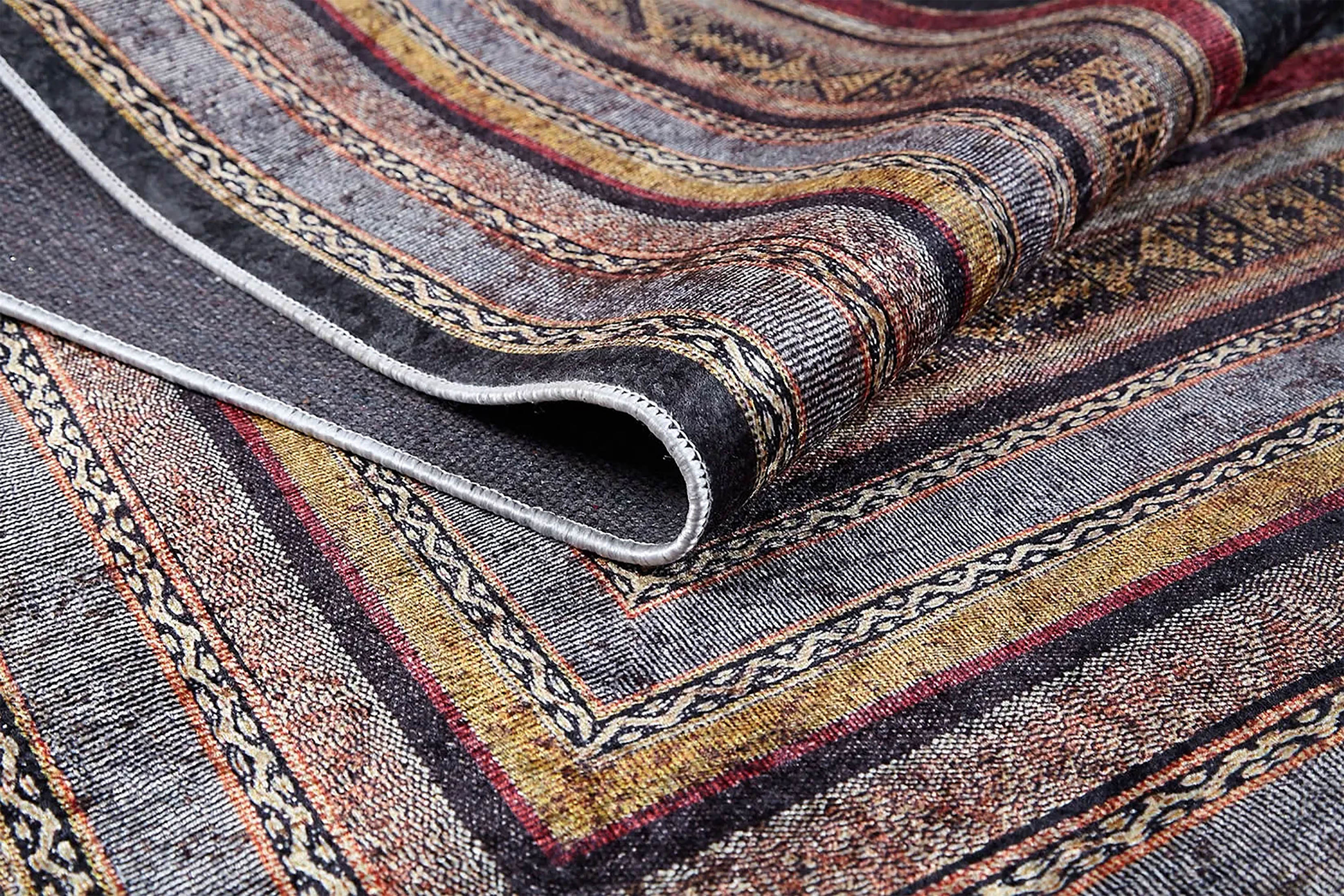 Geometrik Çok Renkli Bohem Tarzı Halı - Pera Halı