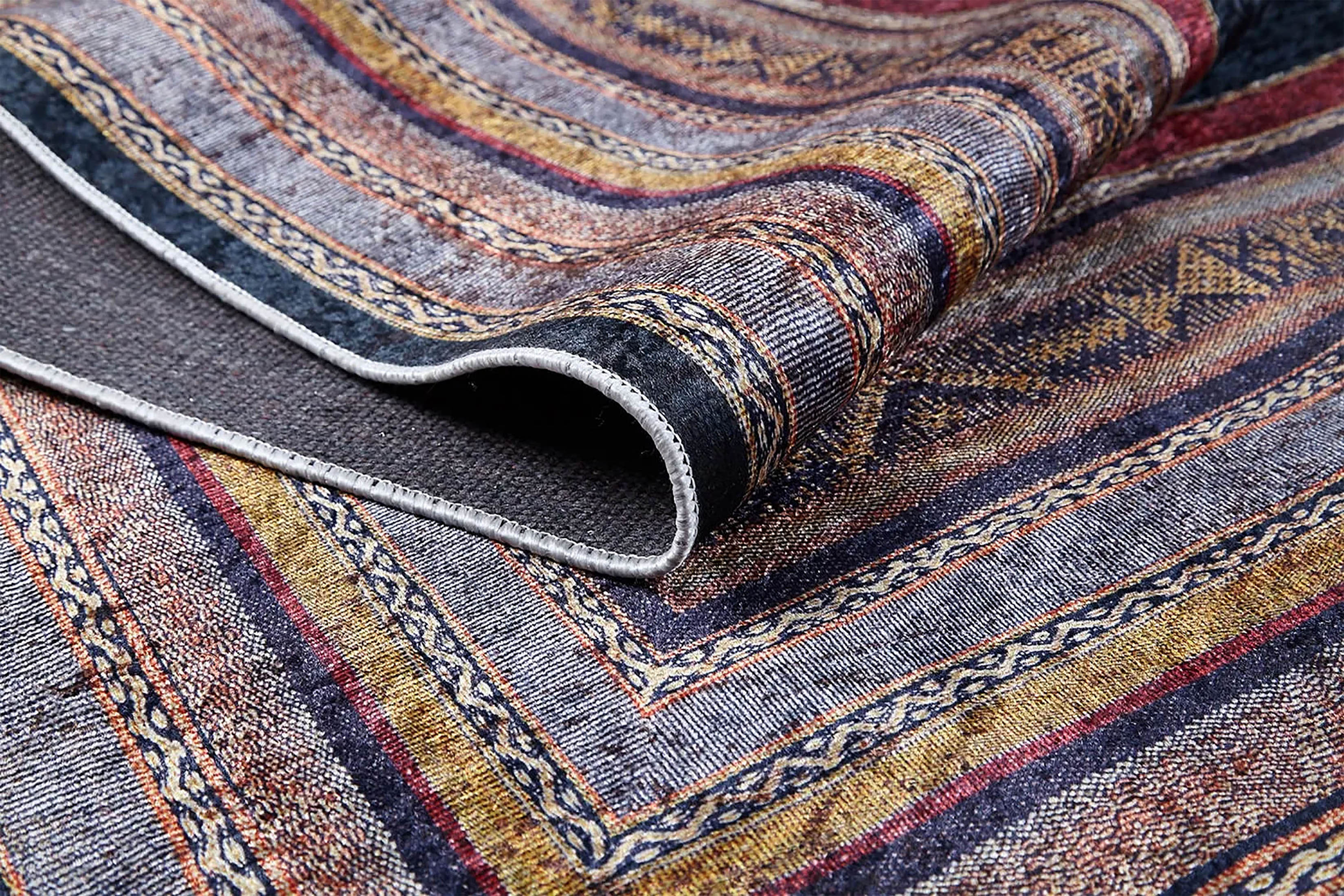 Geometrik Tasarımlı Çok Renkli Halı - Pera Halı