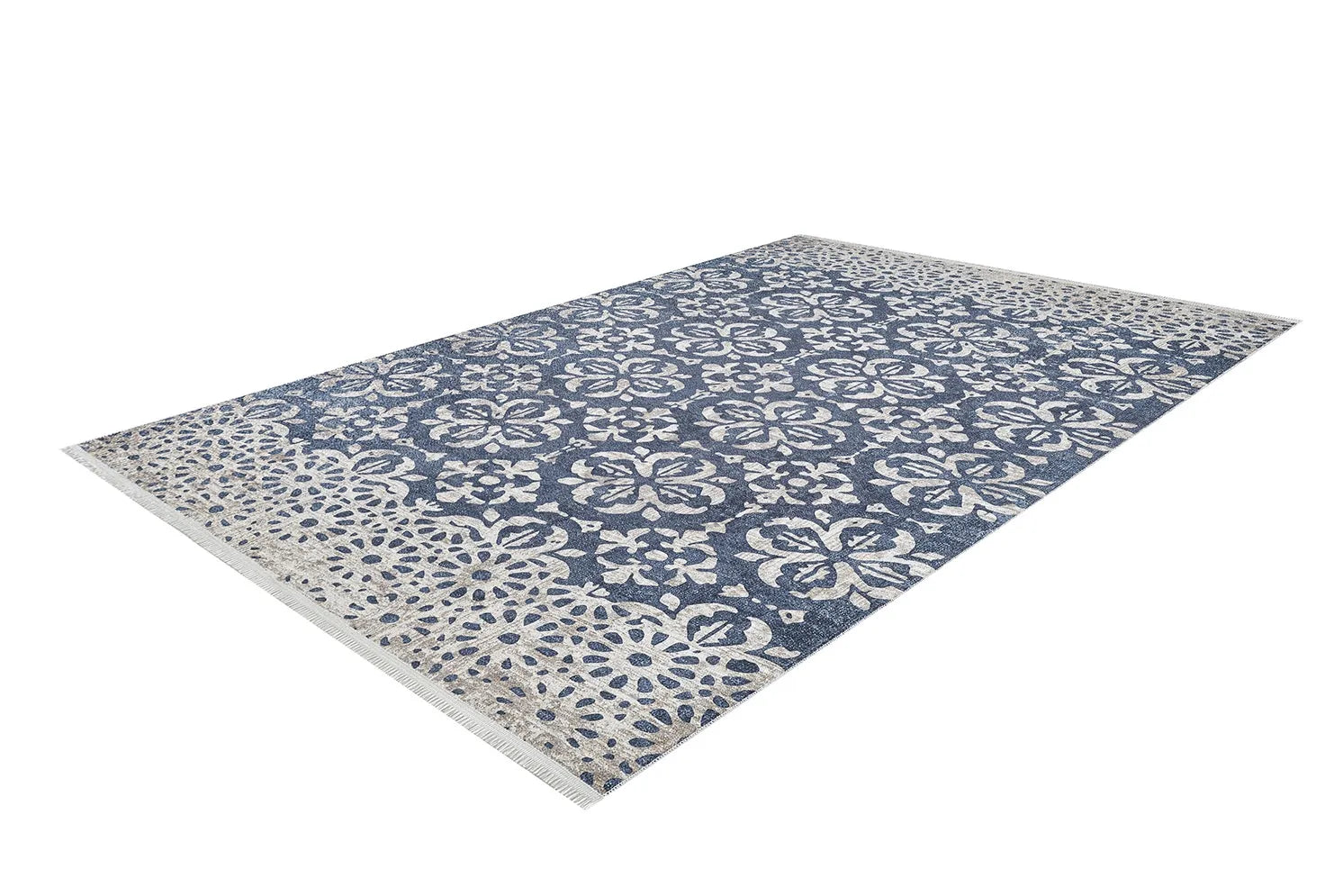 Pale Pink Cream Beige Geometric Patterned Kilim Rug