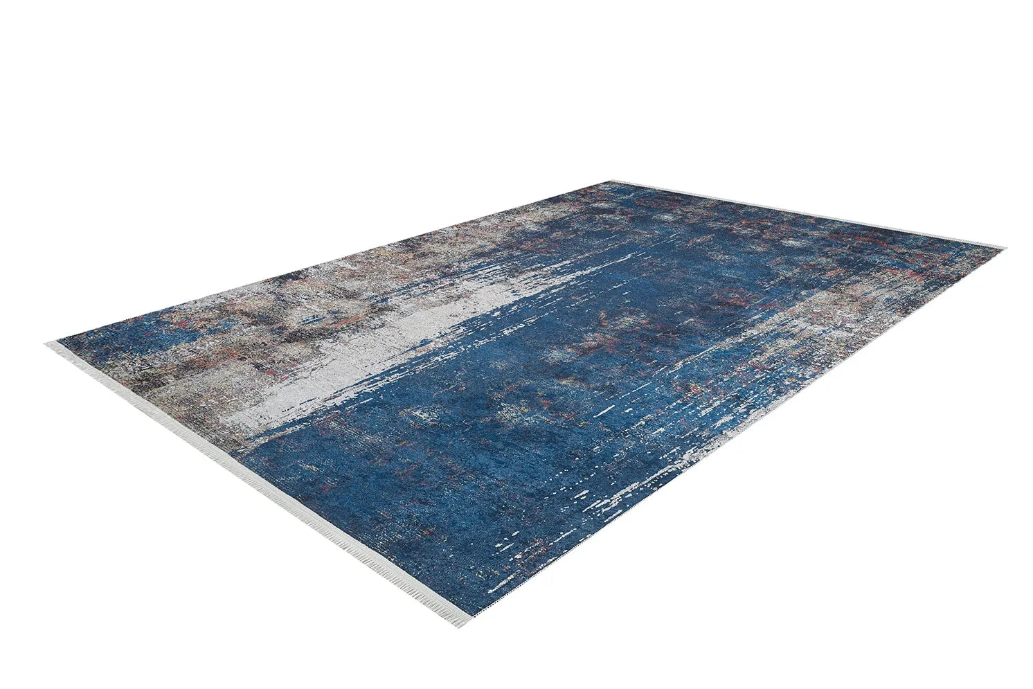 Pale Pink Cream Beige Geometric Patterned Kilim Rug
