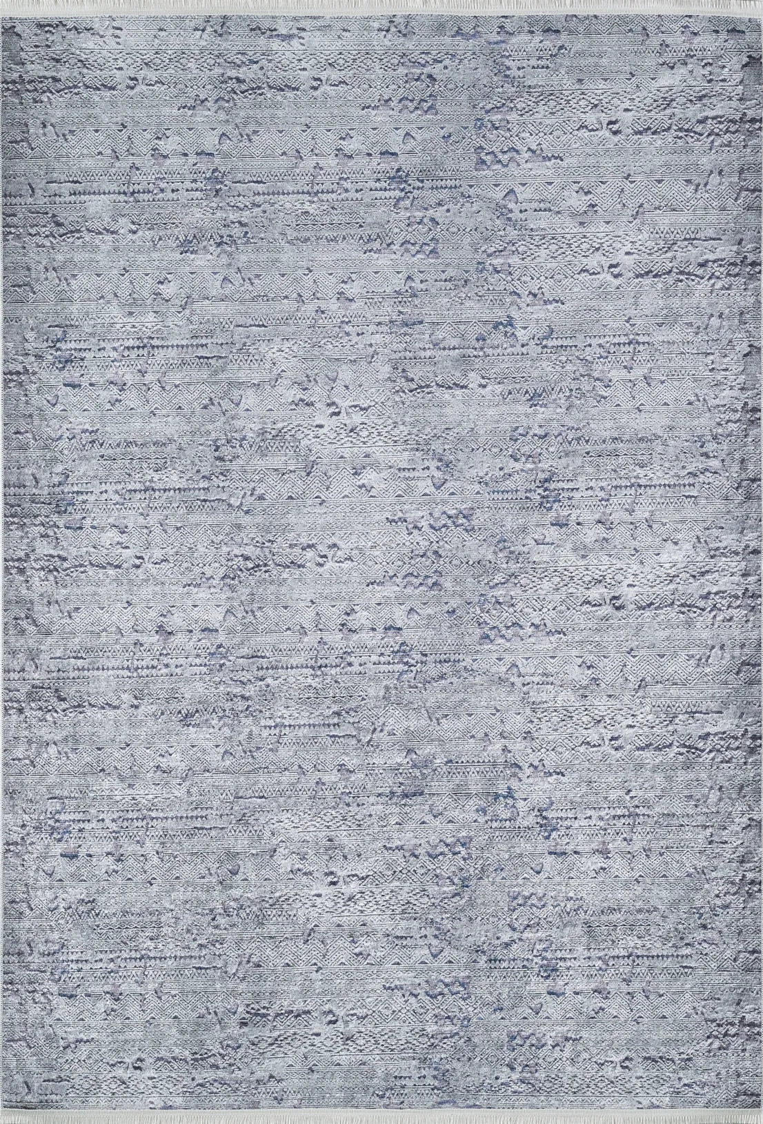 Pale Pink Cream Beige Geometric Patterned Kilim Rug