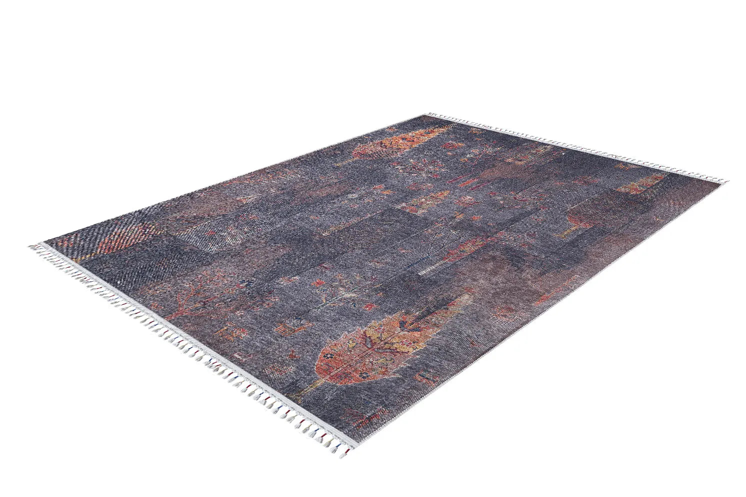 Pale Pink Cream Beige Geometric Patterned Kilim Rug