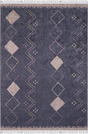 Pale Pink Cream Beige Geometric Patterned Kilim Rug