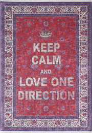 Blassrosa, cremebeige, geometrisch gemusterter Kelim-Teppich