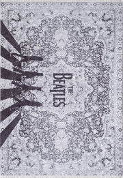 Blassrosa, cremebeige, geometrisch gemusterter Kelim-Teppich