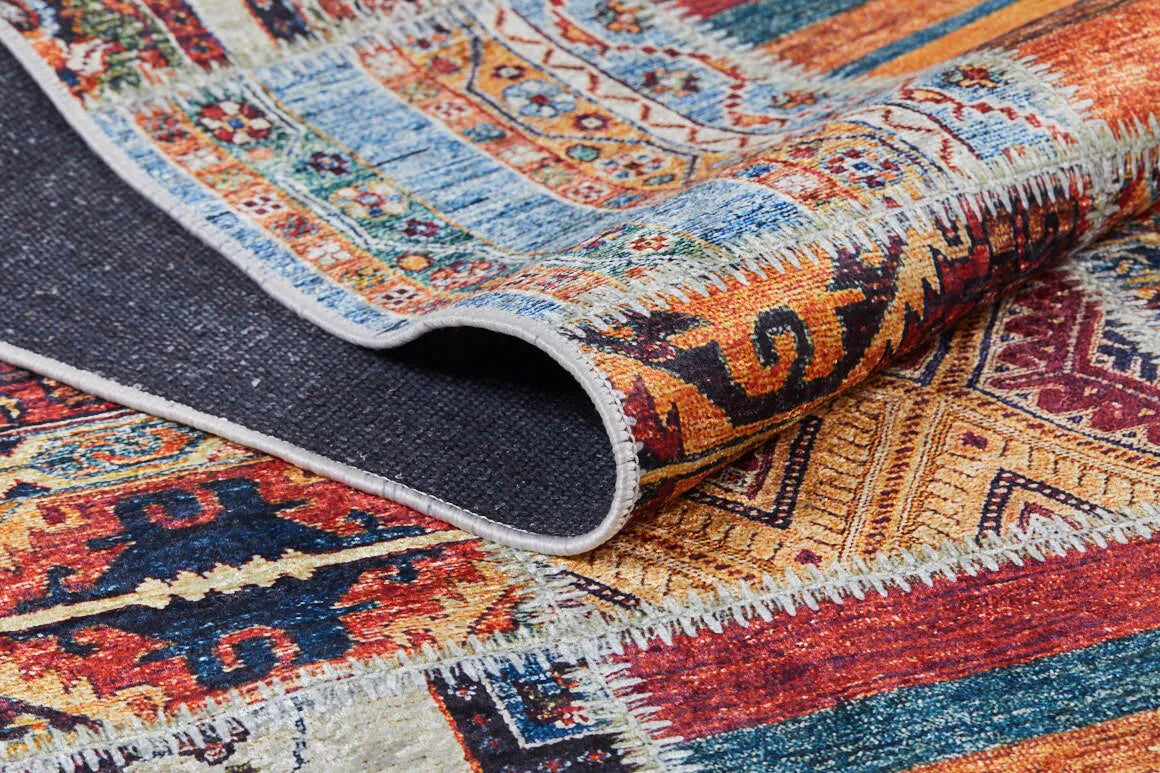 Çok Renkli Otantik Kilim Patchwork Halı