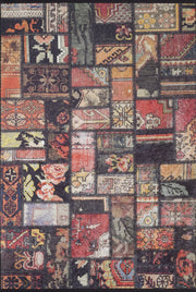 Çok Renkli Otantik Rustik Kilim Patchwork Halı