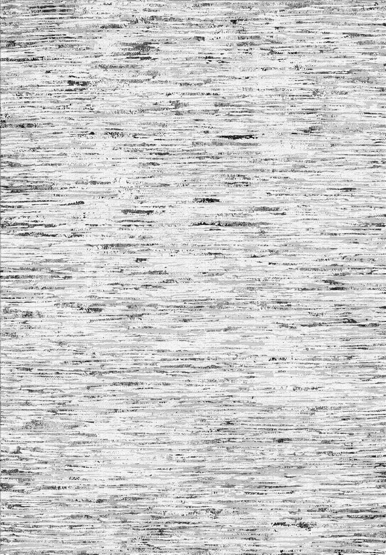 Beyaz Gri Siyah Yatay Çizgili Halı